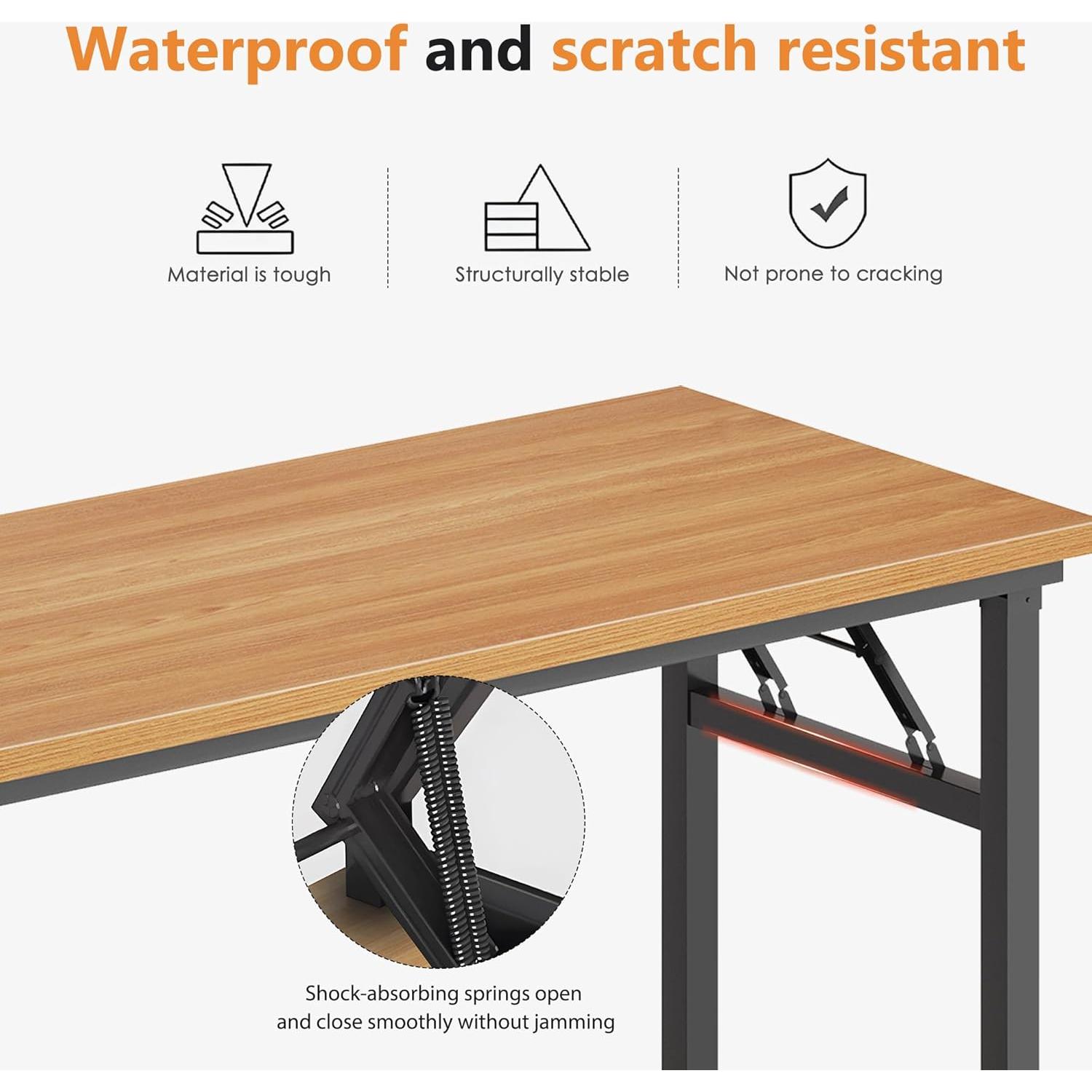 Escritorio Plegable SDHYL 120BB 120x60 cm Roble y Negro