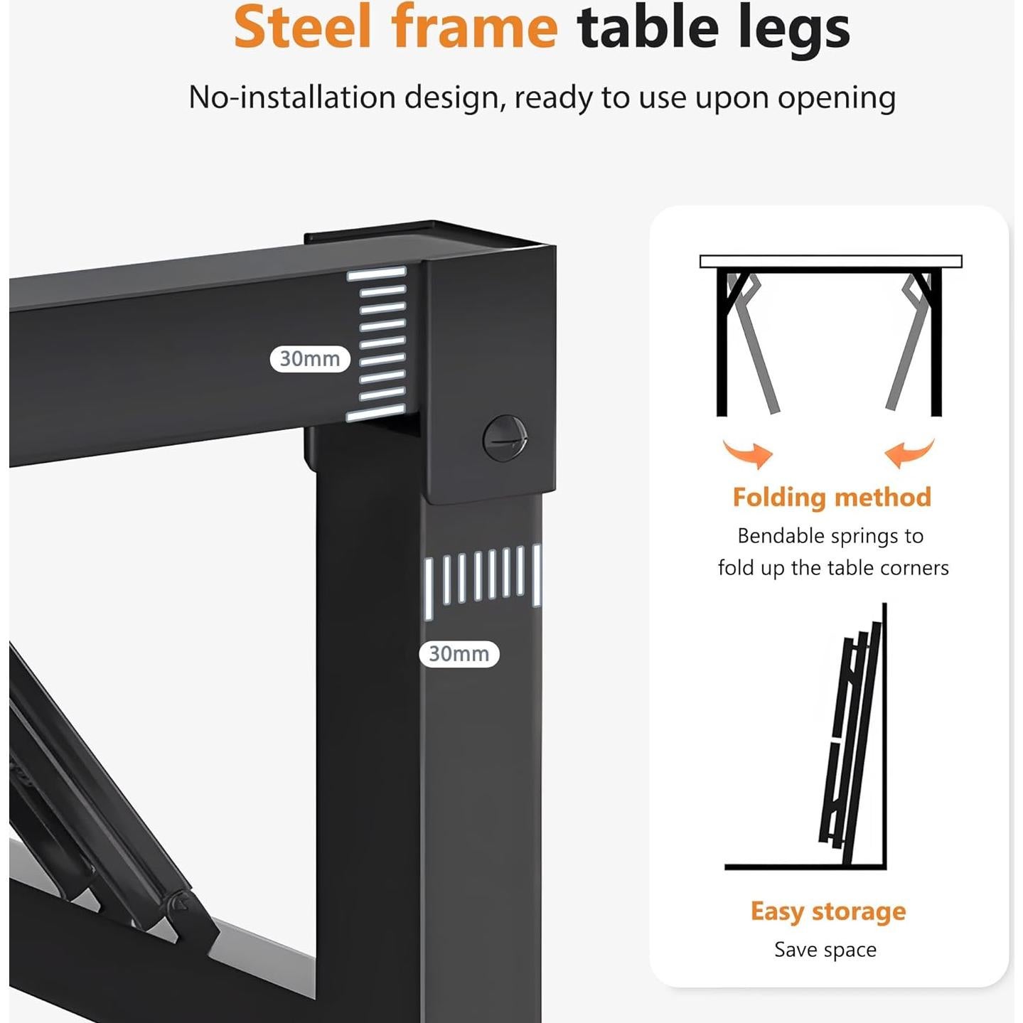 Escritorio Plegable SDHYL 120BB 120x60 cm Roble y Negro