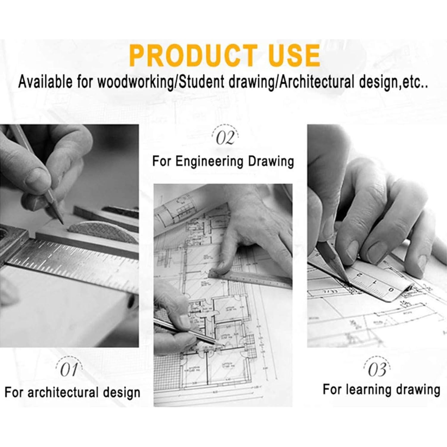 Transportador de Cabeza Redonda Nortools 0-180° Acero Inoxidable
