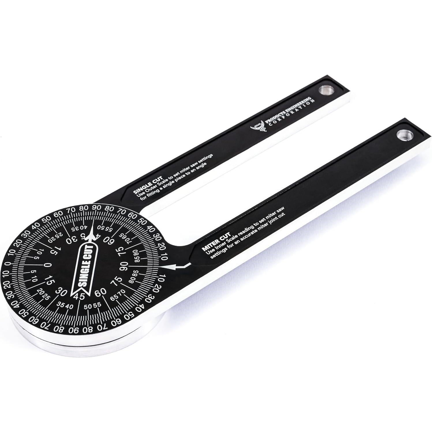 Transportador de inglete PEC 18.4 cm con graduaciones láser