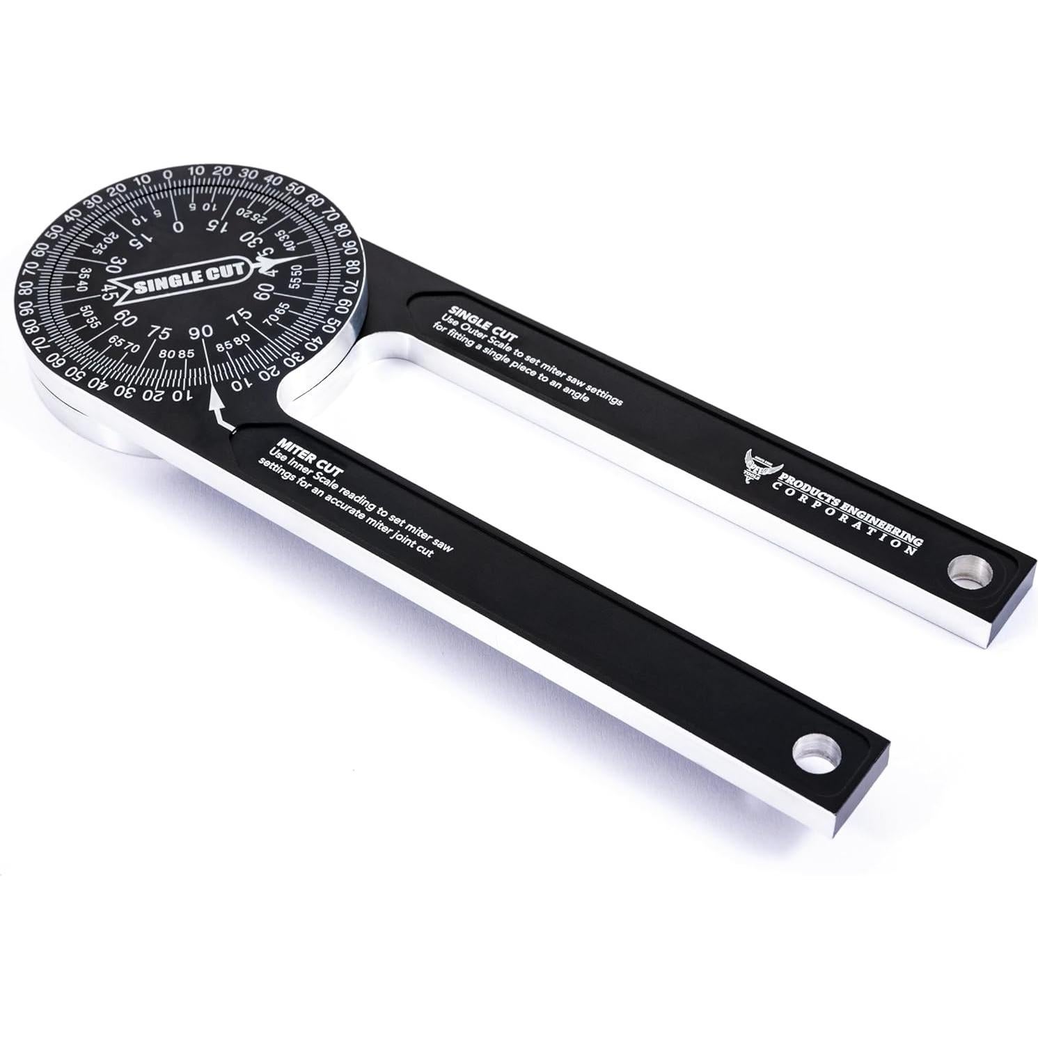 Transportador de inglete PEC 18.4 cm con graduaciones láser