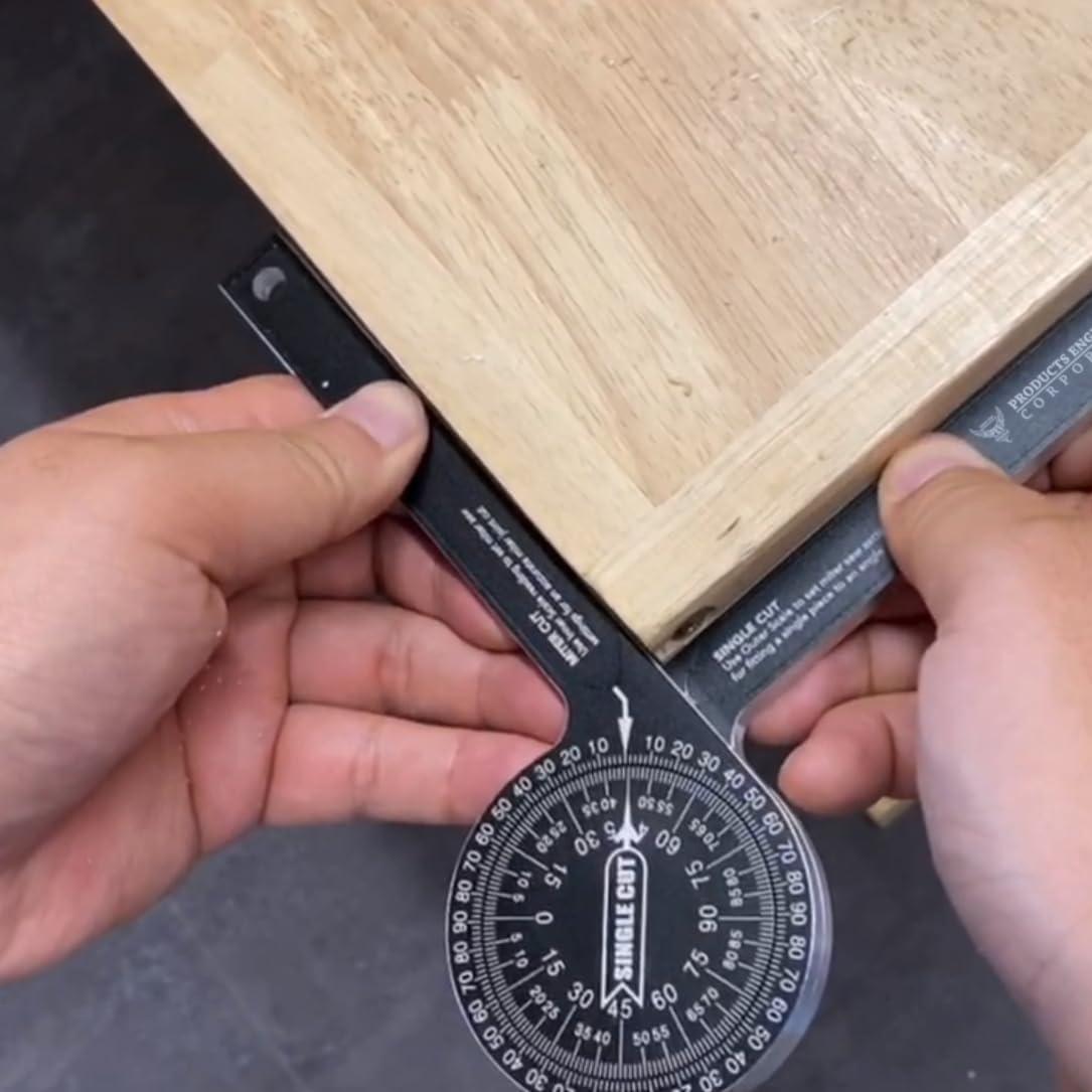 Transportador de inglete PEC 18.4 cm con graduaciones láser