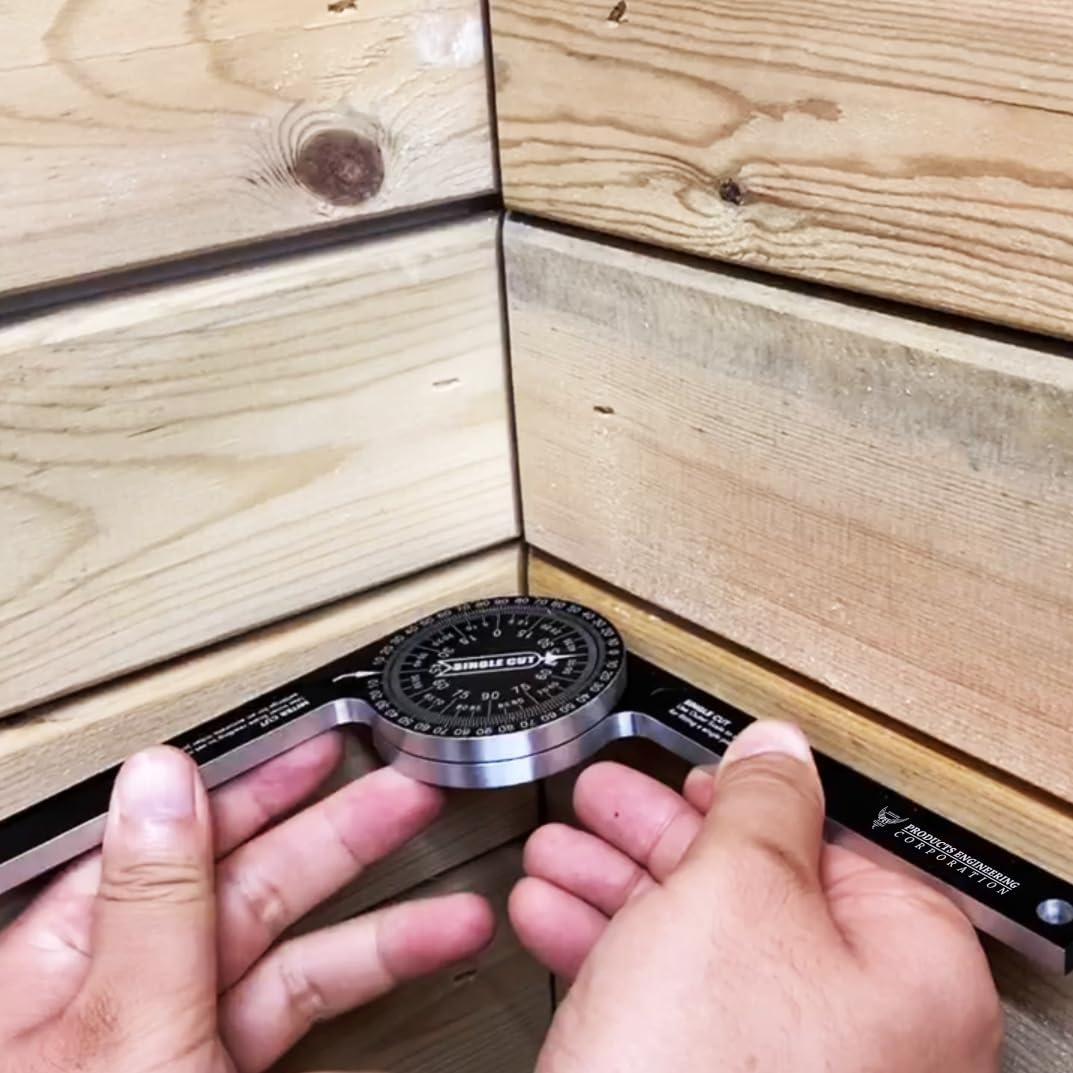 Transportador de inglete PEC 18.4 cm con graduaciones láser