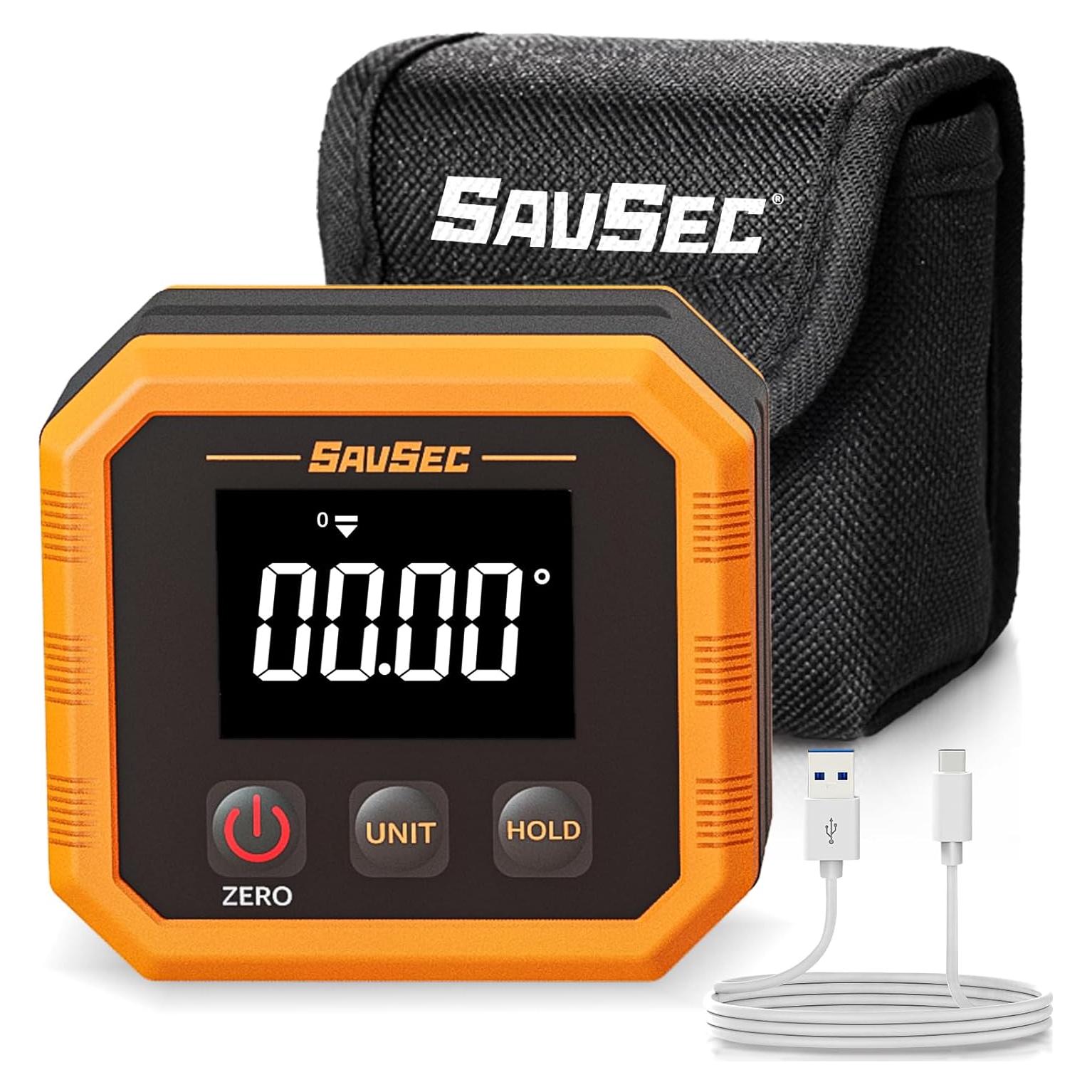 Buscador de Ángulo Digital Recargable SAVSEC, Precisión ±0.1°