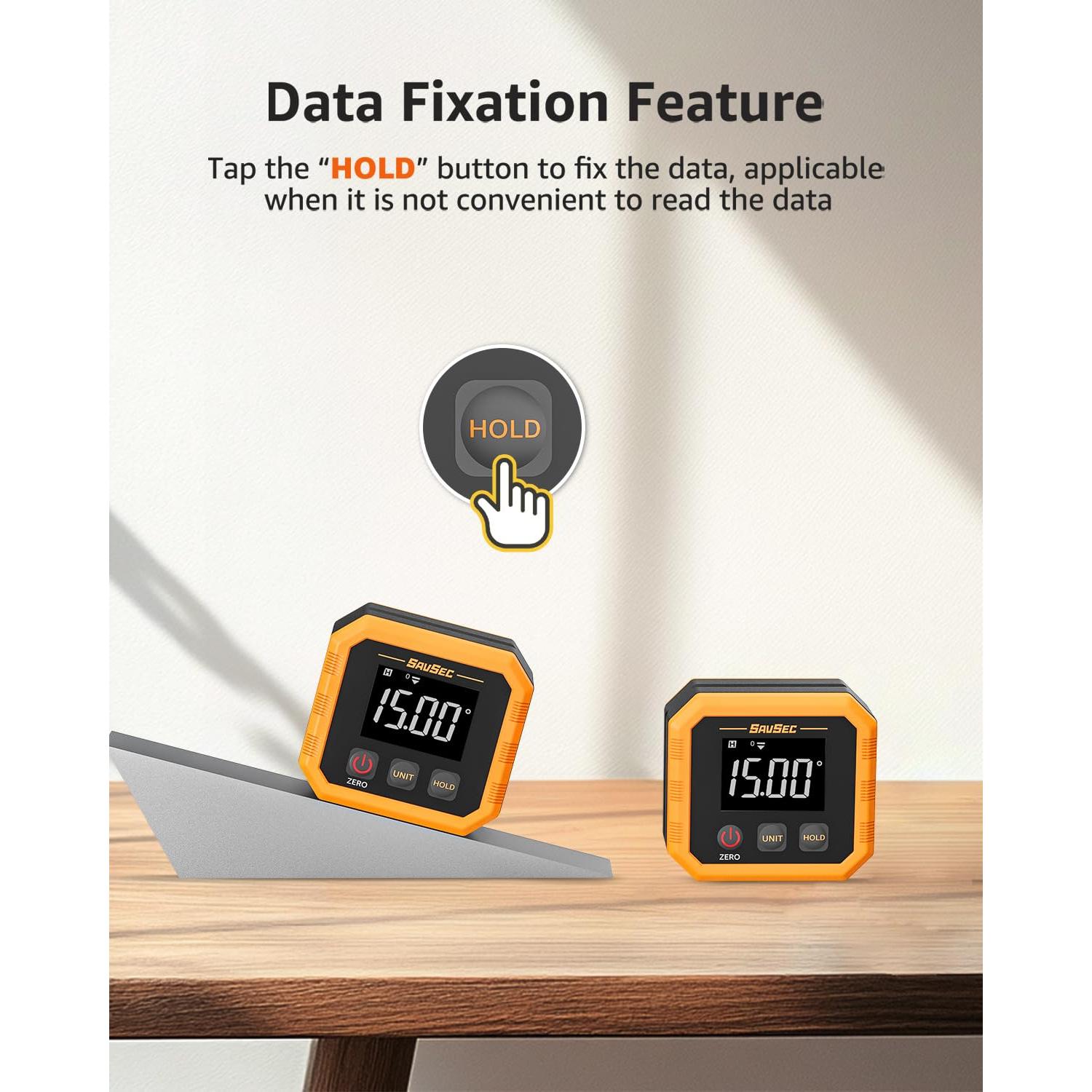 Buscador de Ángulo Digital Recargable SAVSEC, Precisión ±0.1°