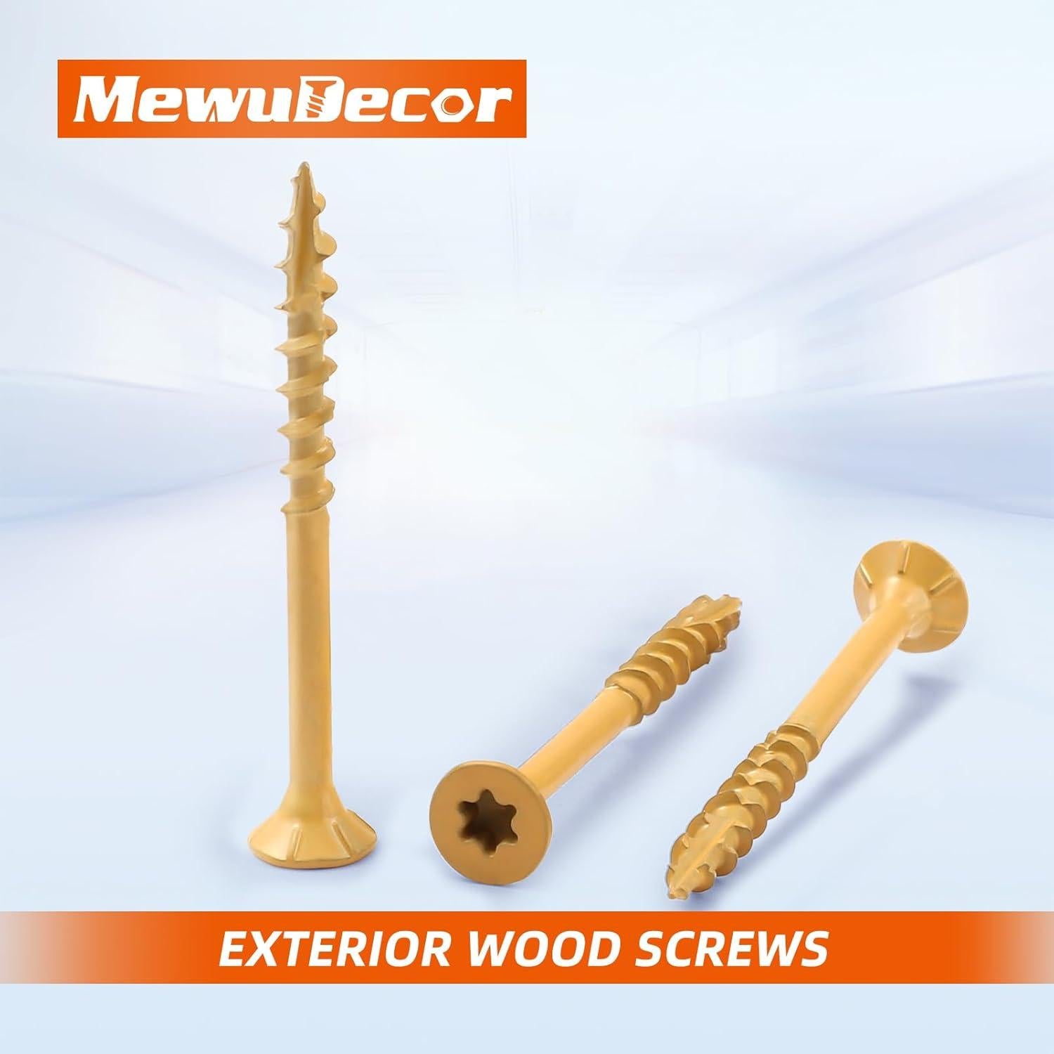 Tornillos de Madera MewuDecor #8 x 25.4 mm 200 PCS Estrella
