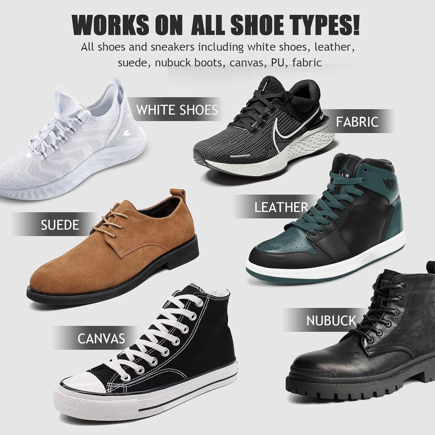 Kit de Limpiador de Zapatos CCGeass con 2 Cepillos y Toalla