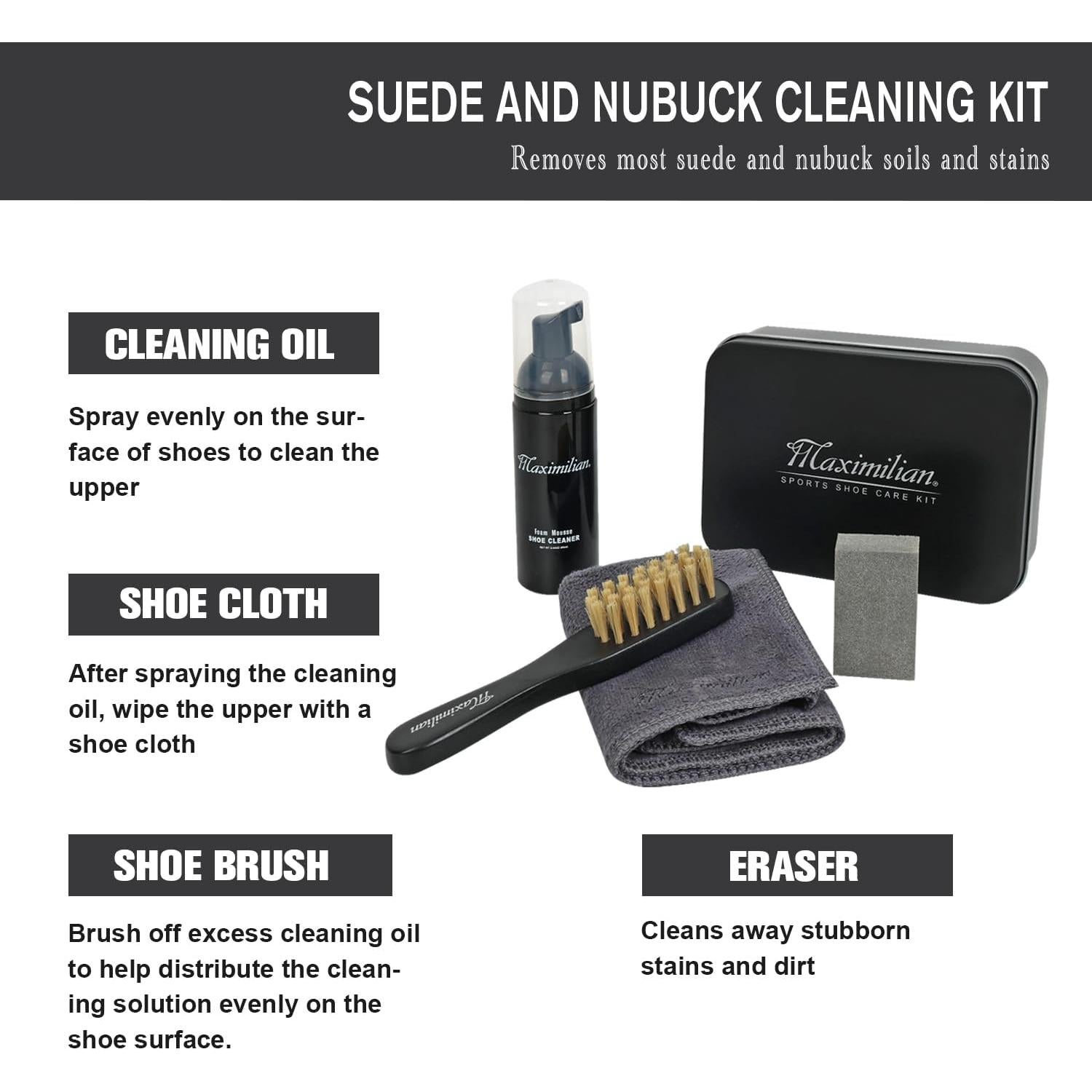 Kit de Cuidado de Zapatos Profesional Maximilian - Cera y Cepillo