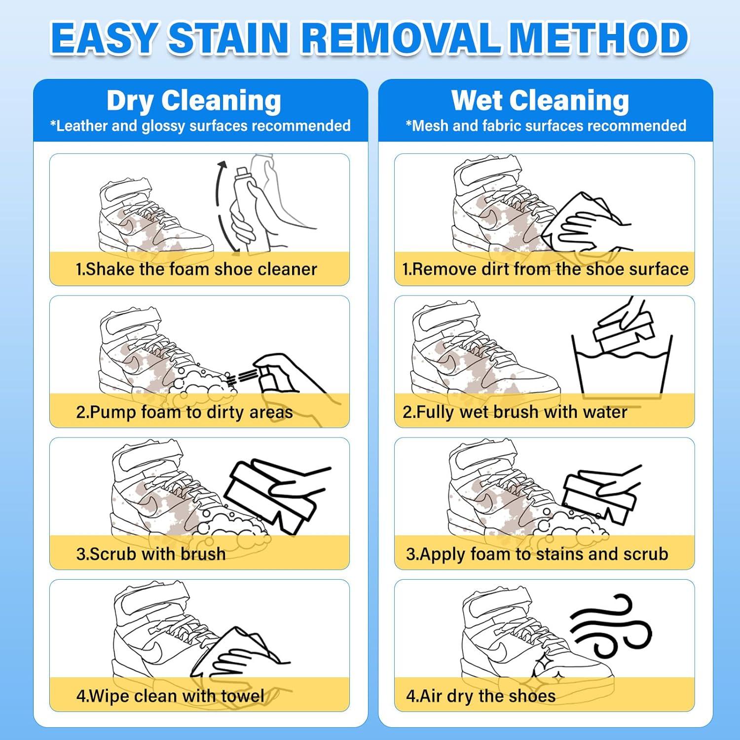 Kit de Limpieza de Zapatos PIXIEWINK 200ml con Cepillo y Toalla