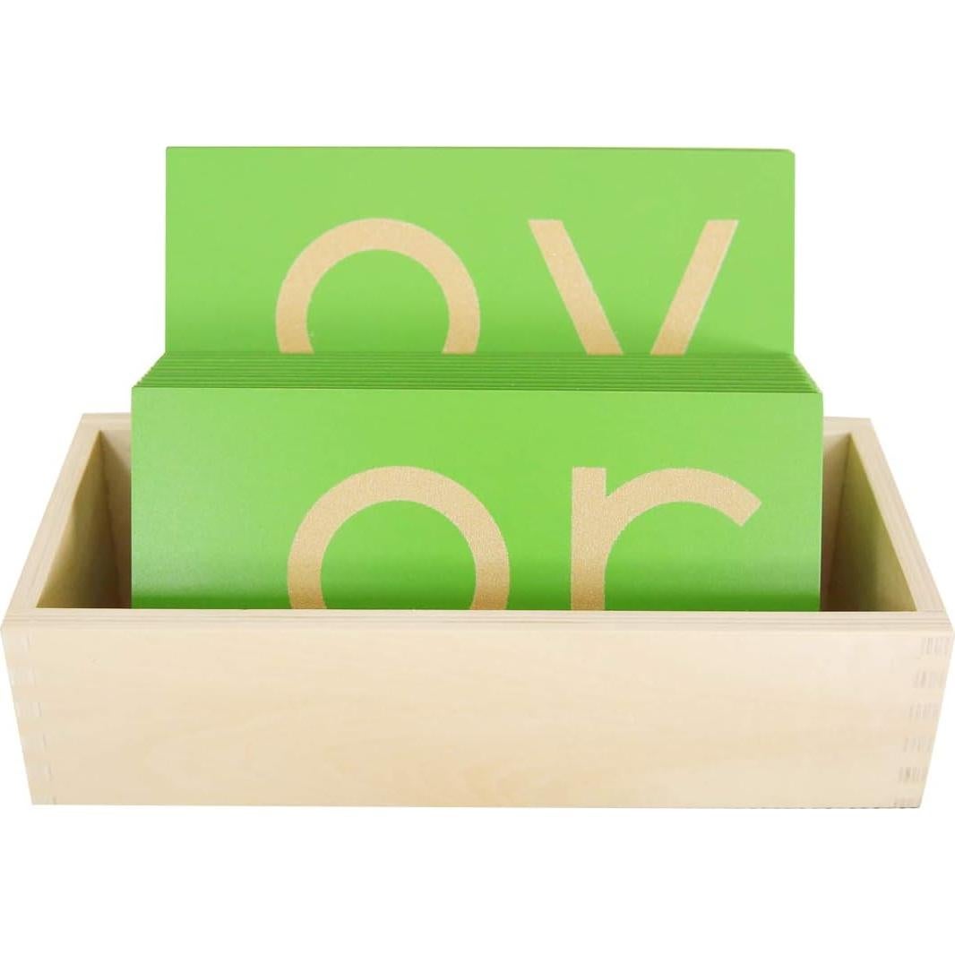 Caja Montessori para Letras de Lija en Minúsculas - Solo Caja