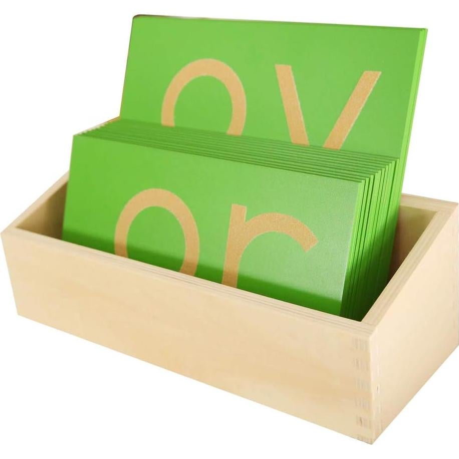 Caja Montessori para Letras de Lija en Minúsculas - Solo Caja