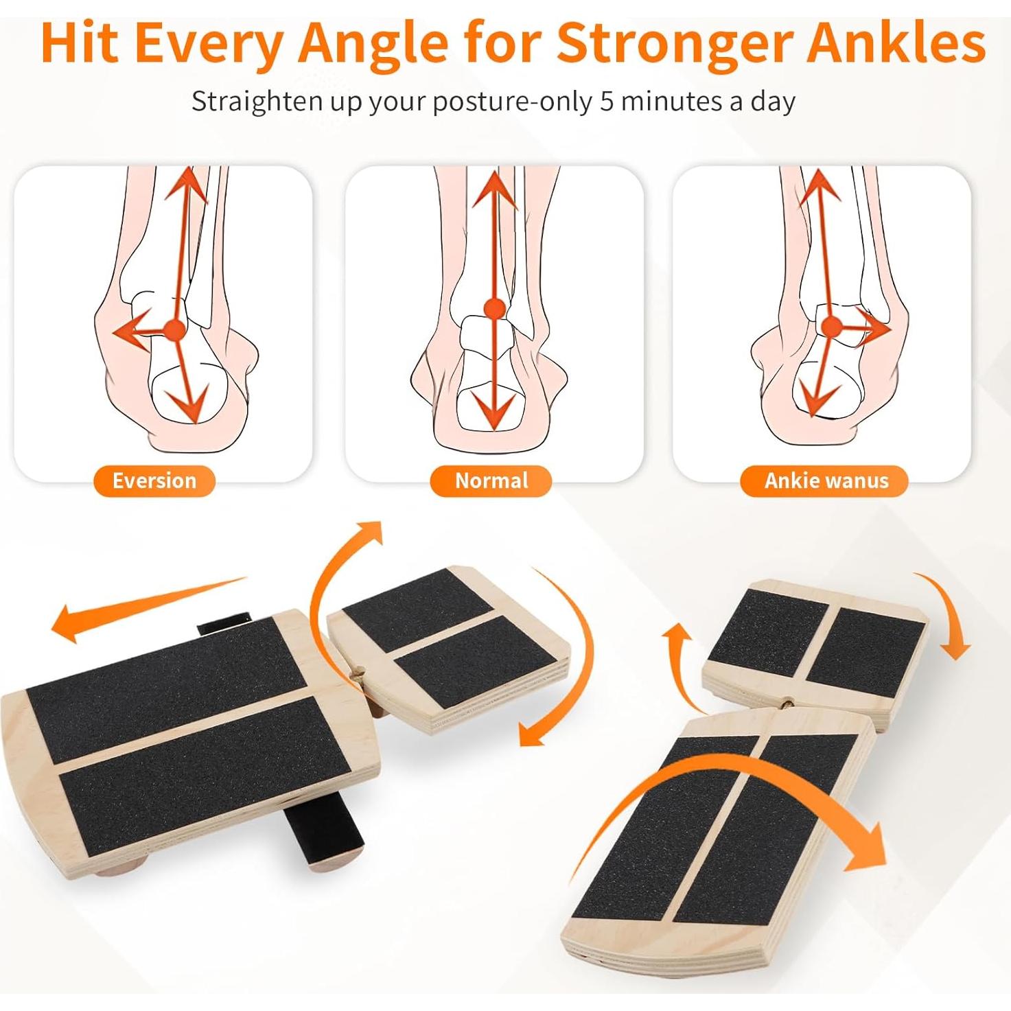 Tablero de Equilibrio Nuaoi para Tobillo - Ejercitador de Postura