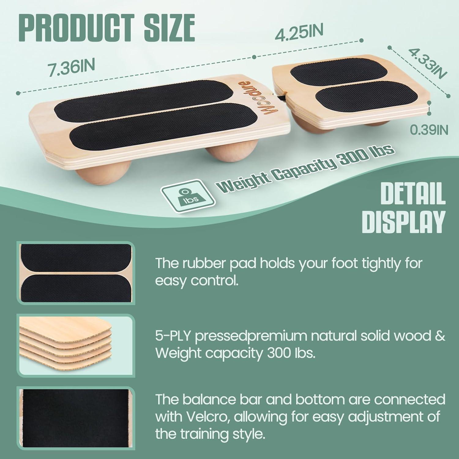 Fortalecedor de Tobillo Woodure con 3 Niveles de Dificultad
