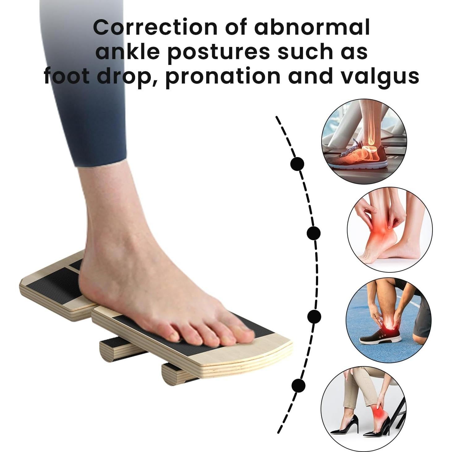Entrenador de Fuerza para Tobillo Ptanexx - Tabla de Equilibrio 33x13cm