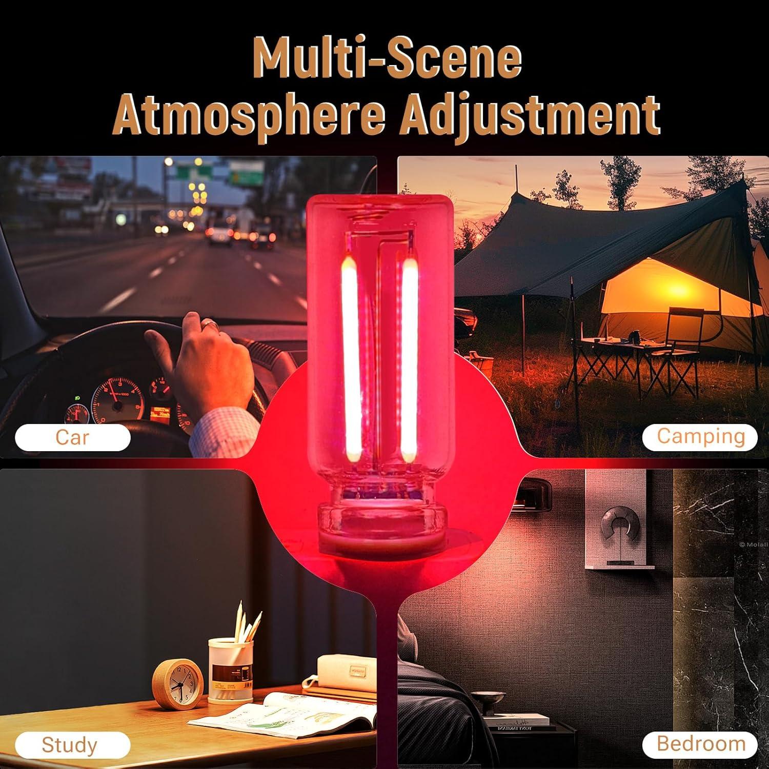 2 Luces Ambientales Retro USB Noxozoqm LED Táctil 6 Colores