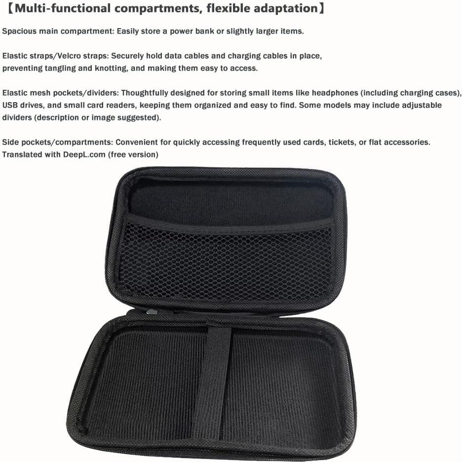 Bolsa Organizadora U-KIME EVA para Electrónica 19x12cm Negra