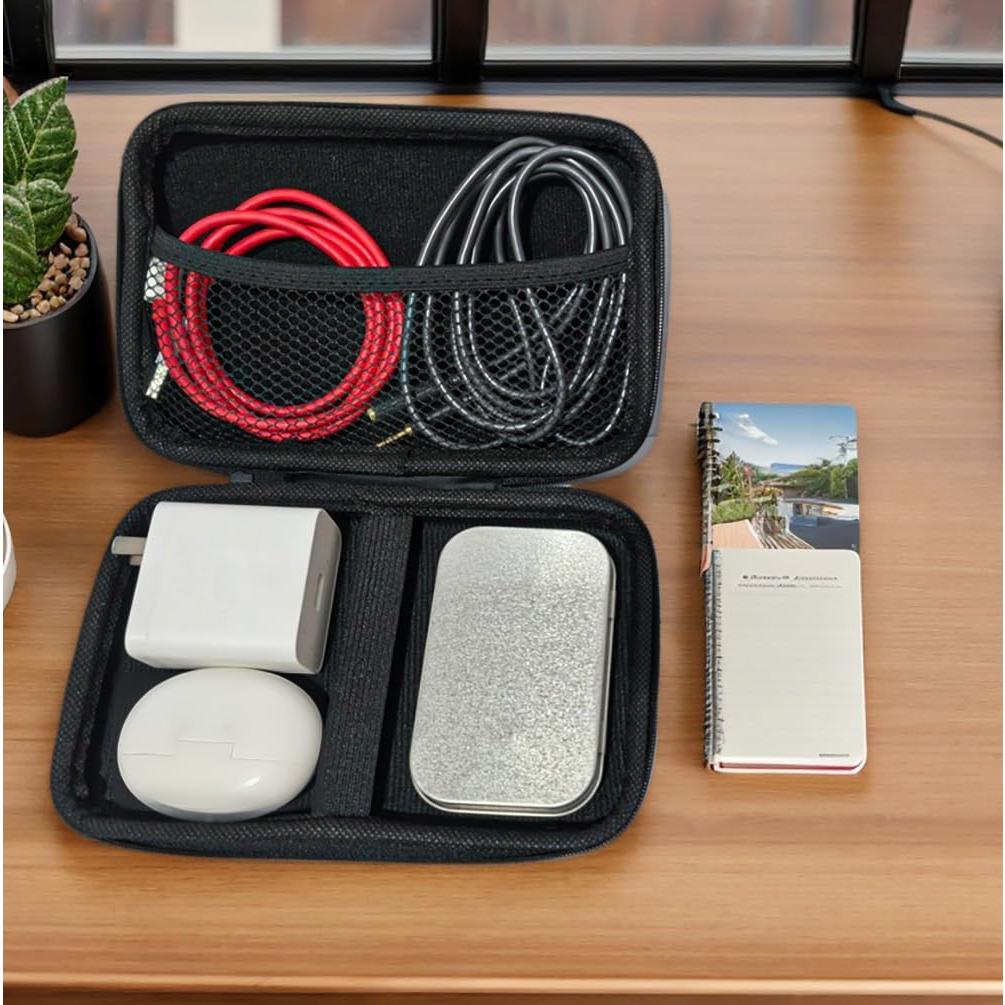 Bolsa Organizadora U-KIME EVA para Electrónica 19x12cm Negra