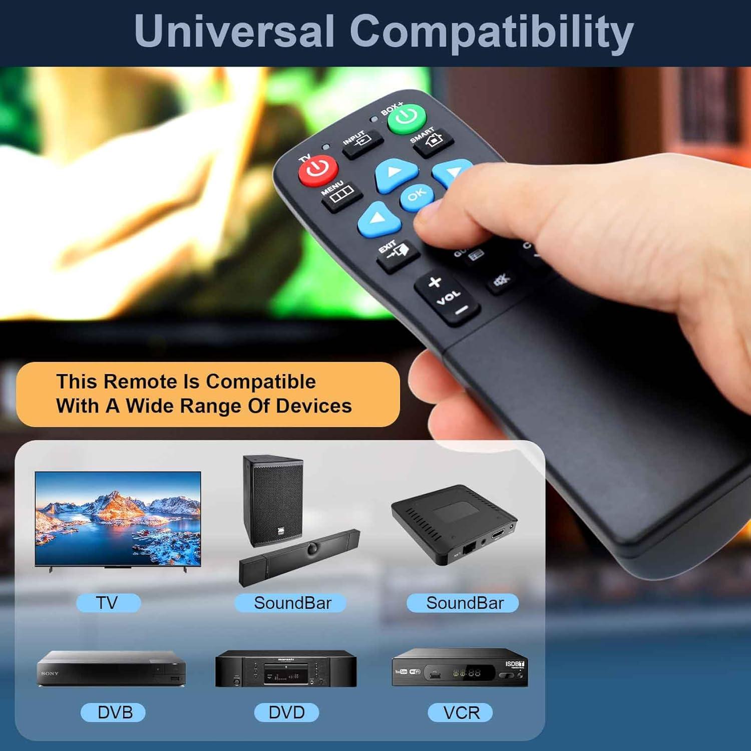 Control Remoto Universal Grande StudyJoab para Televisor y Más