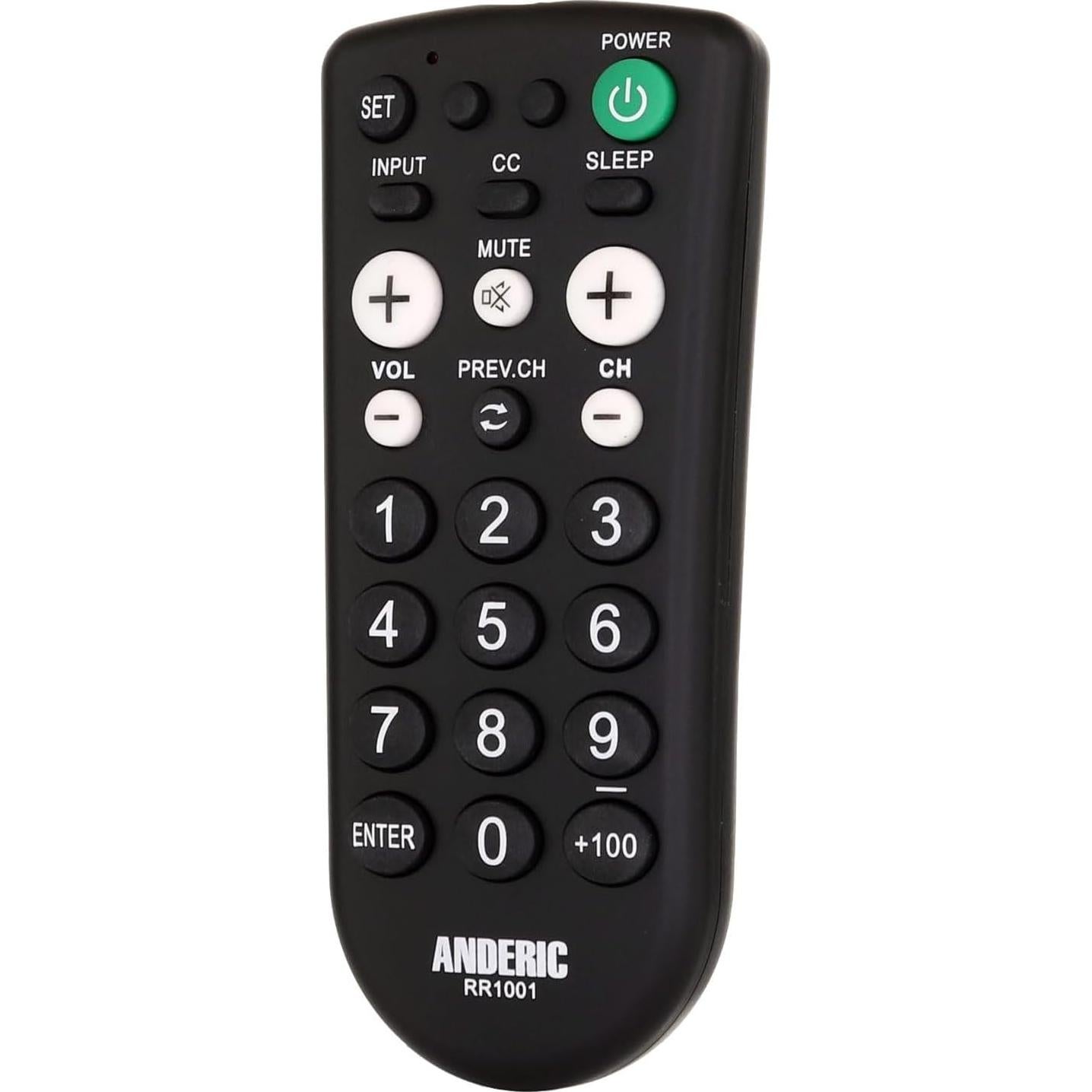 Control Remoto Universal Anderic RR1001 para TV - 2 Paquete