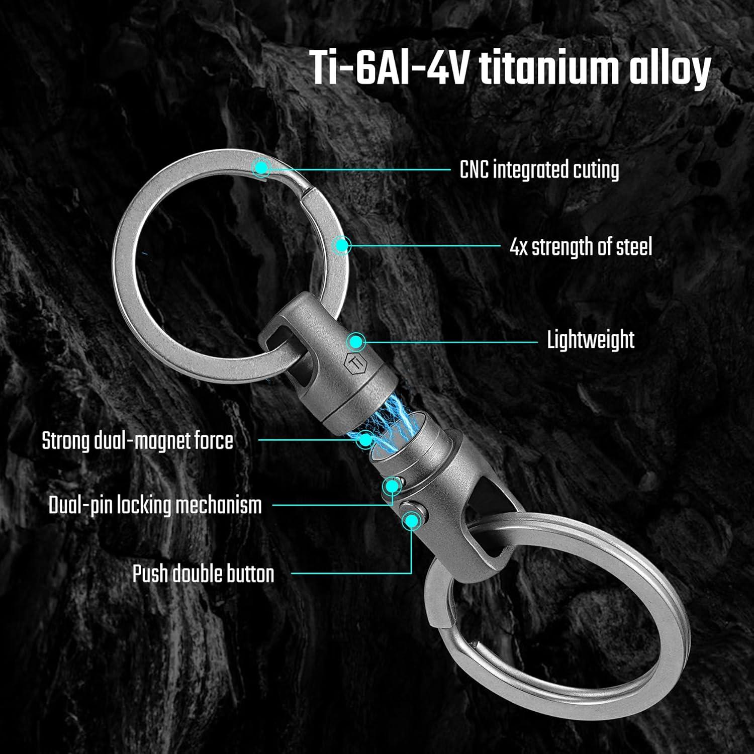 Llave Rápida de Titanio KeyUnity KA45 con Liberación Magnética