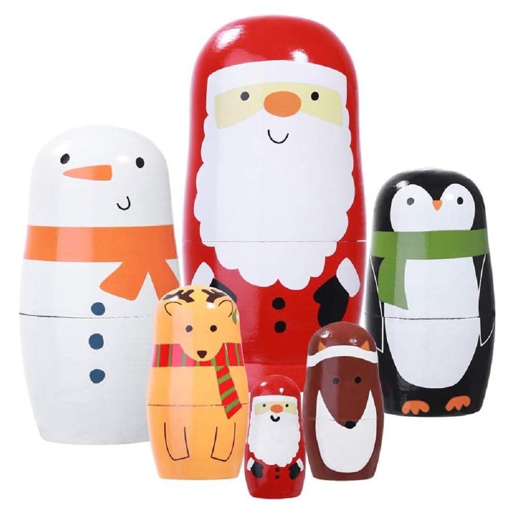 Juego de Muñecas Rusas Matryoshka Konrisa Navidad 6 Piezas