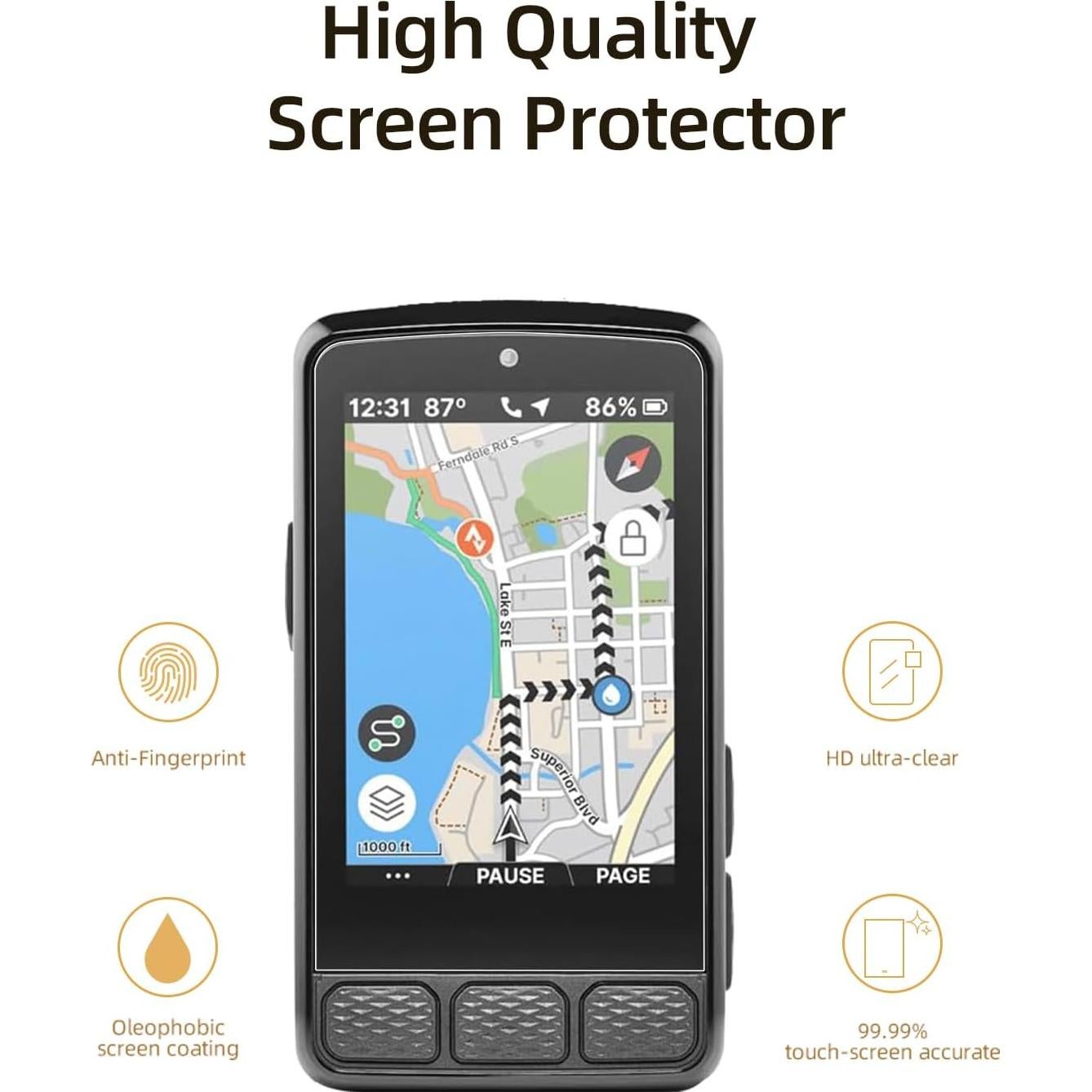Protector de Pantalla WUNIAK para Wahoo ELEMNT ROAM V3 GPS