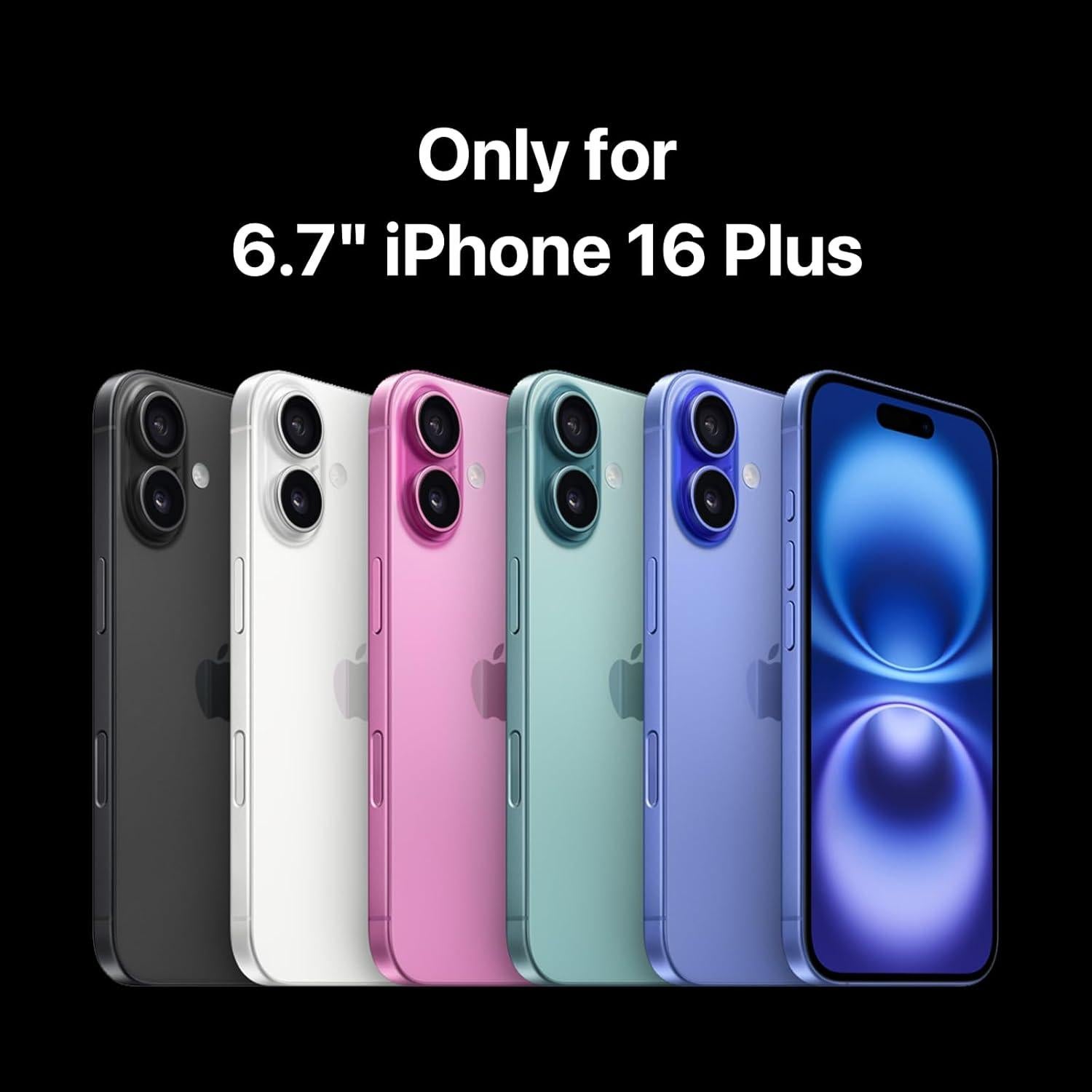 Funda MAGEASY para iPhone 16 Plus 6.7" con Correa Negra