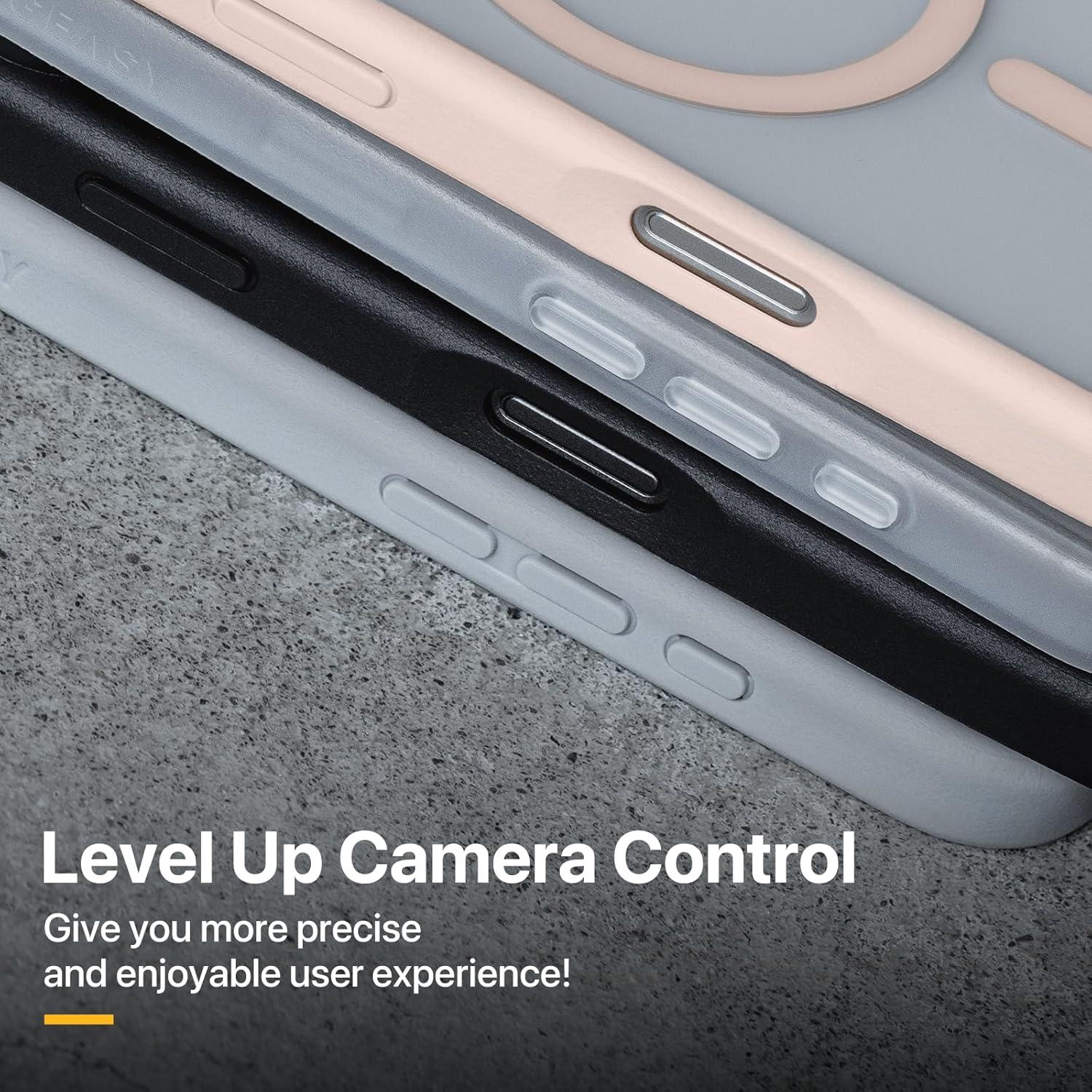 Funda MAGEASY para iPhone 16 Plus 6.7" con Correa Negra