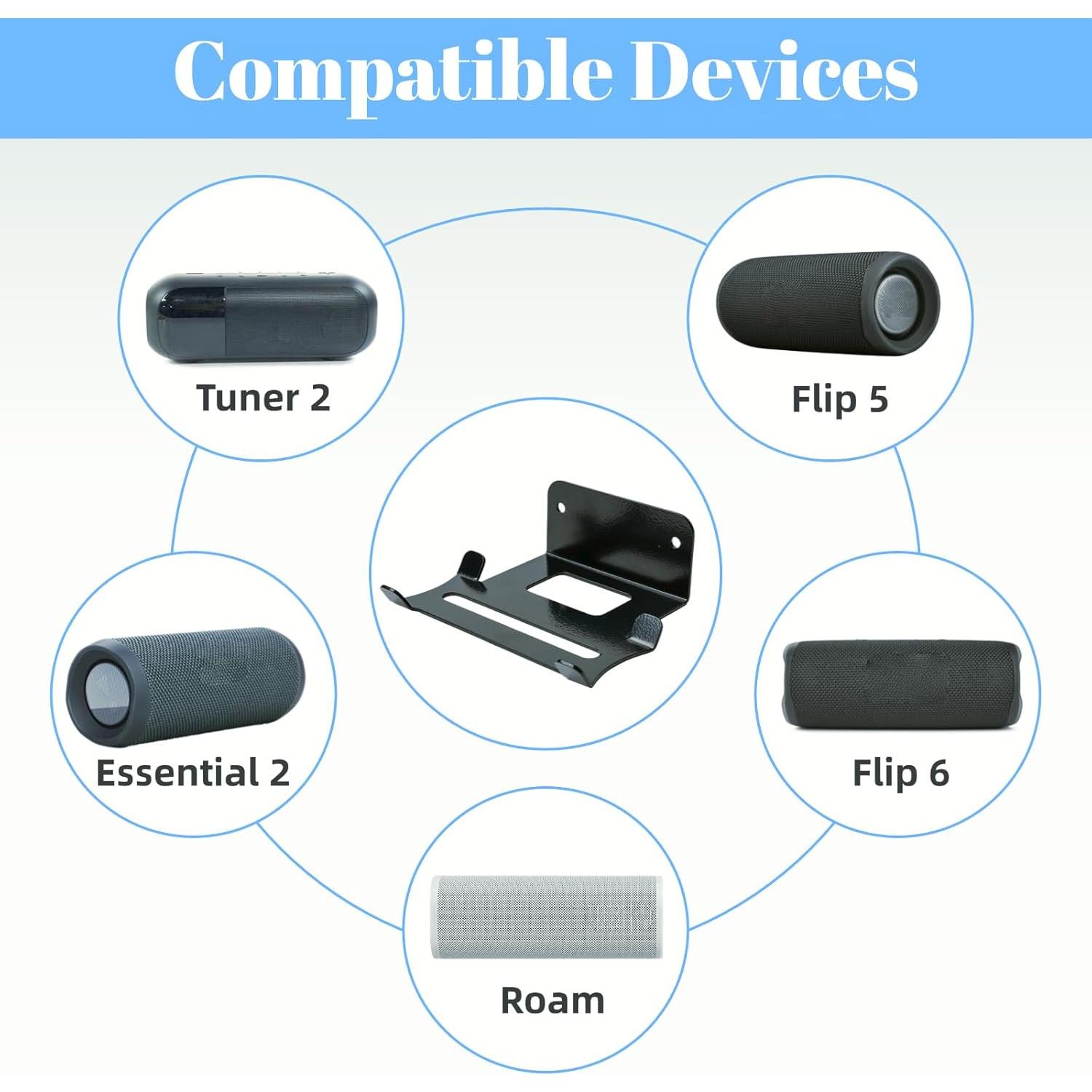 Soporte de Pared Metal para Sonos Roam y Roam 2 - Carga 11.79Kg