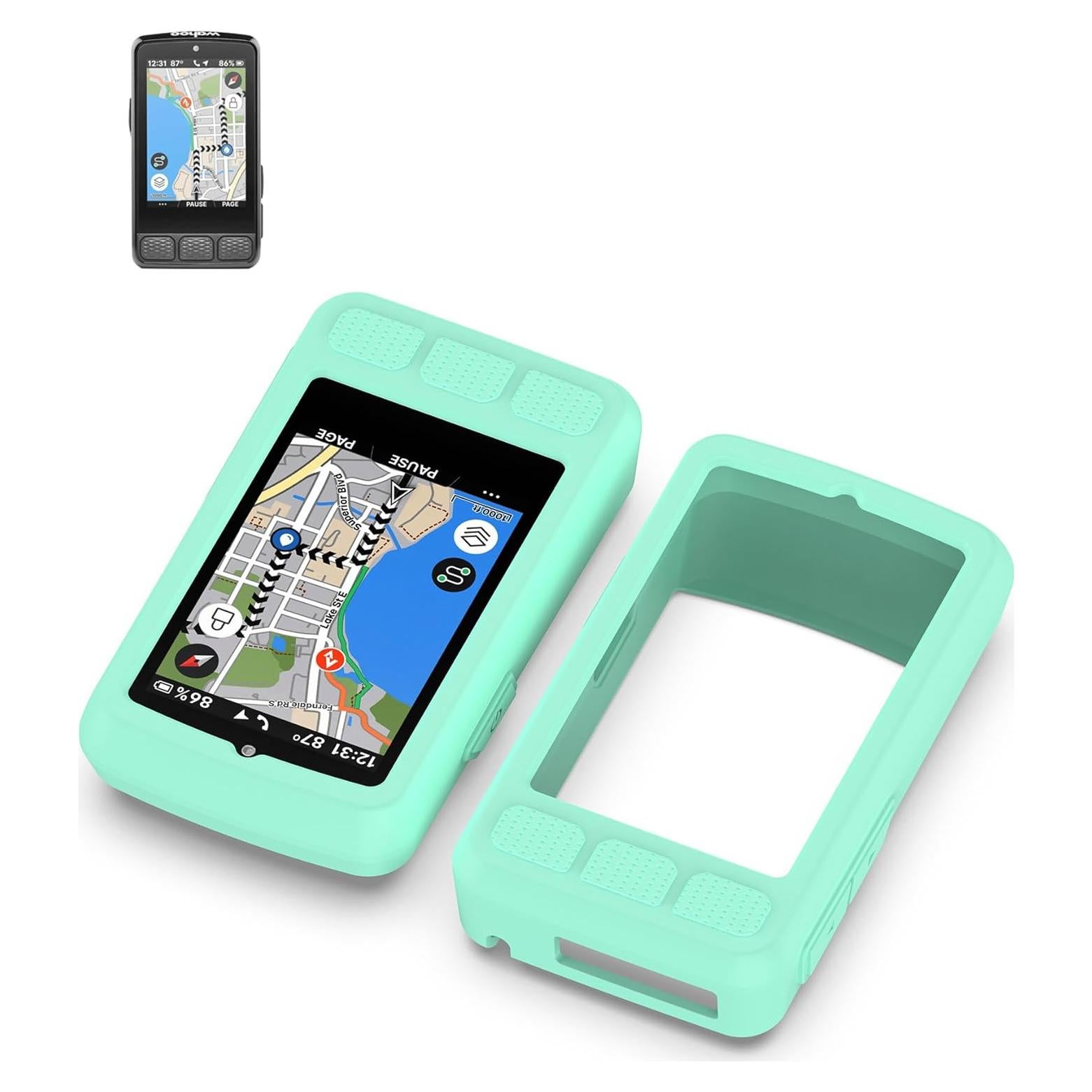Funda Verde para Wahoo ELEMNT ROAM V3 GPS Ciclismo