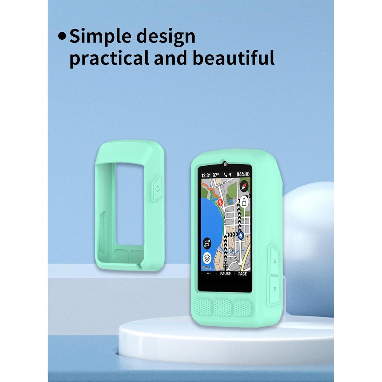 Funda Verde para Wahoo ELEMNT ROAM V3 GPS Ciclismo