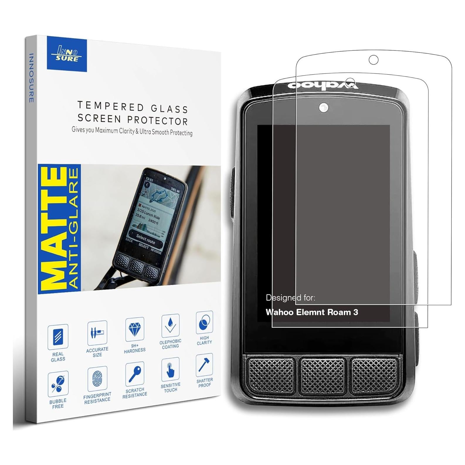 Protector de Pantalla Vidrio Templado INNOSURE Wahoo Elemnt Roam V3 2.8"