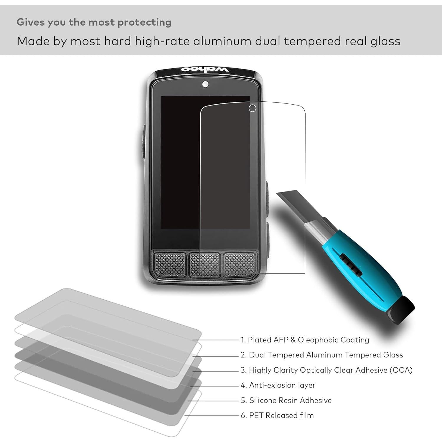 Protector de Pantalla Vidrio Templado INNOSURE Wahoo Elemnt Roam V3 2.8"