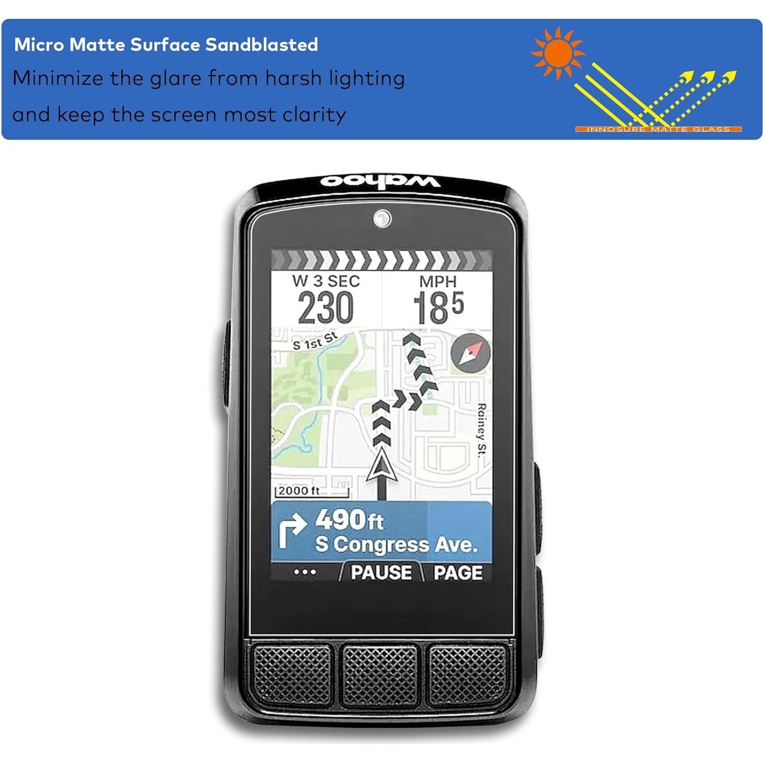 Protector de Pantalla Vidrio Templado INNOSURE Wahoo Elemnt Roam V3 2.8"