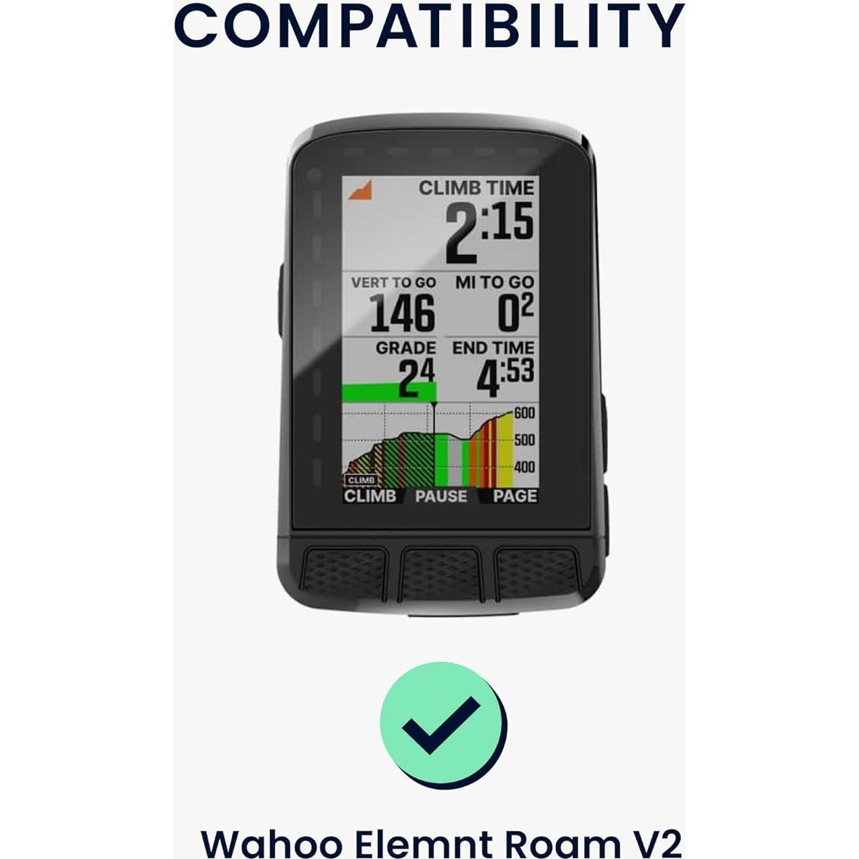Funda de Silicona kwmobile para Wahoo Elemnt Roam V2 - Protección GPS