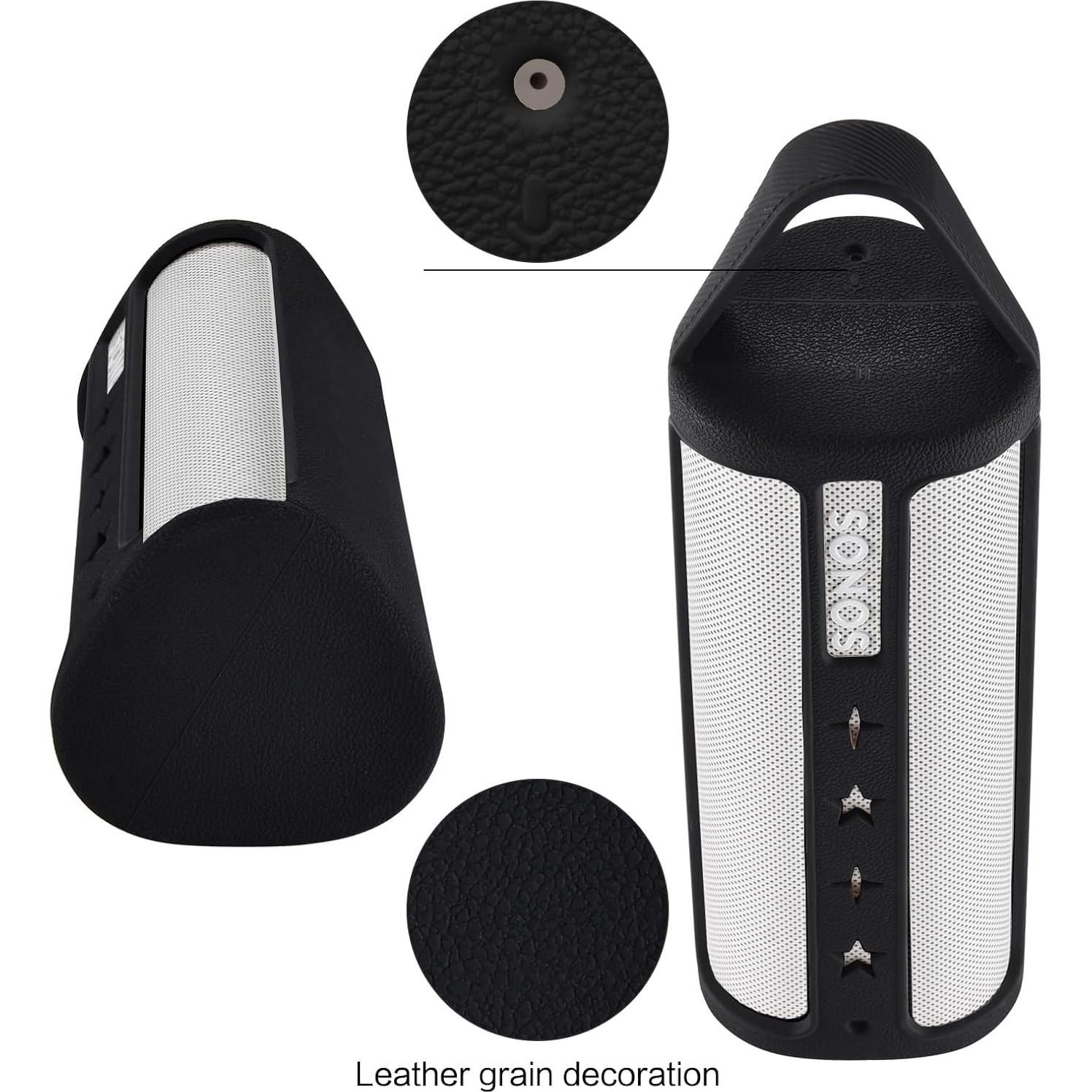 Funda de Silicona con Asa Seracle para Sonos Roam 2 - Negro