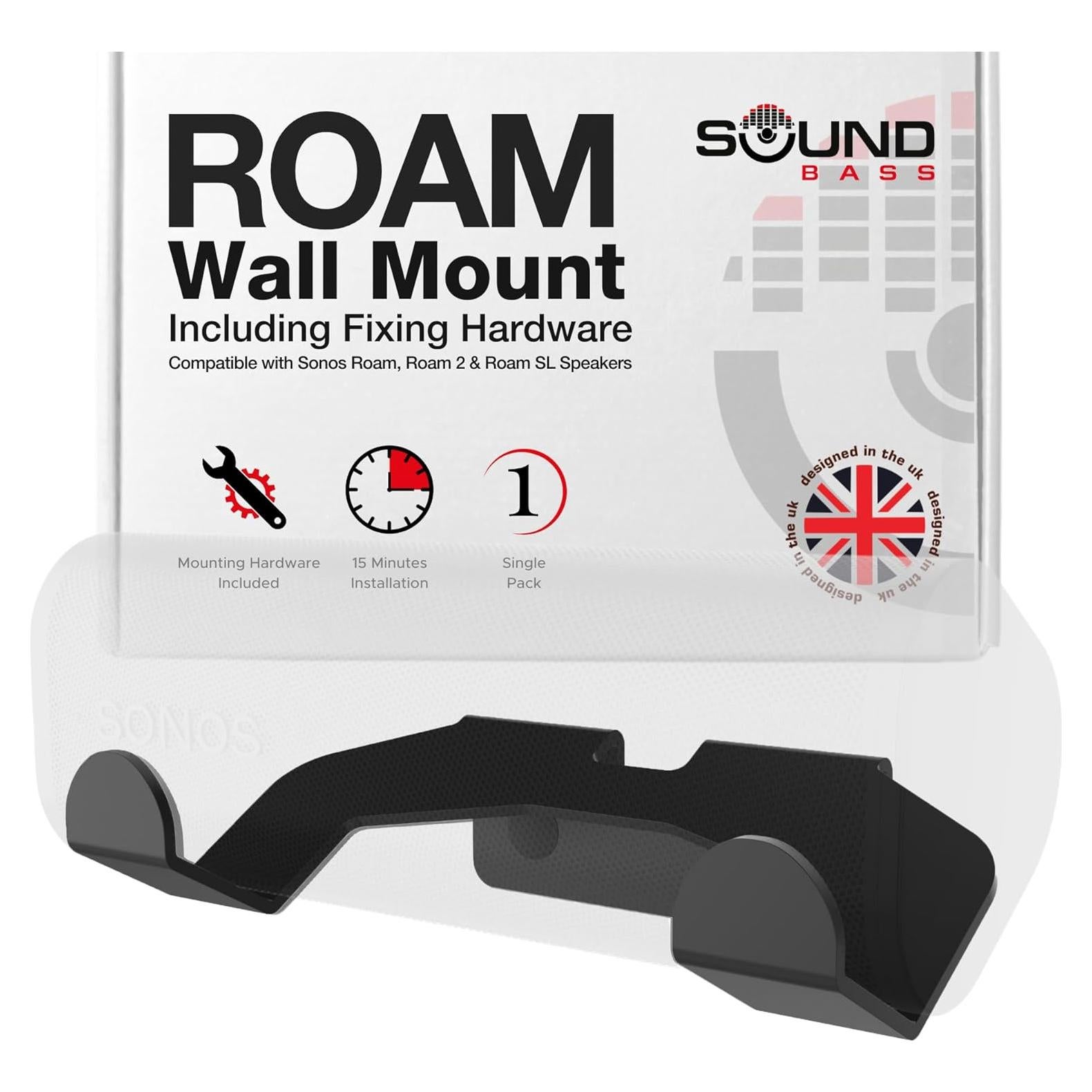 Soporte de Pared Soundbass para Sonos Roam - Negro, 1pc