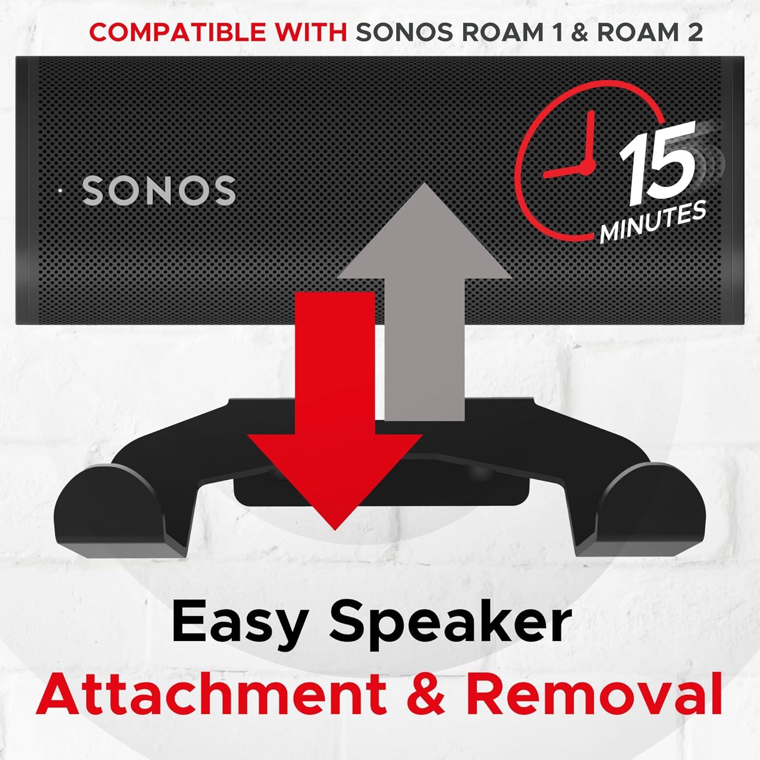 Soporte de Pared Soundbass para Sonos Roam - Negro, 1pc