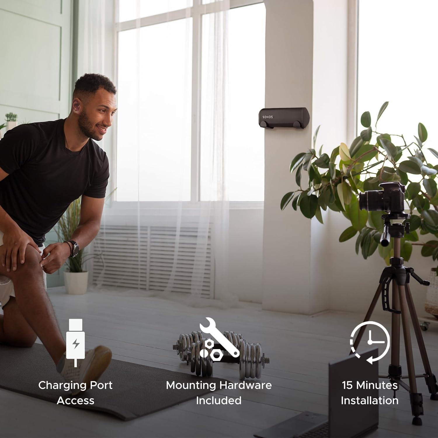 Soporte de Pared Soundbass para Sonos Roam - Negro, 1pc