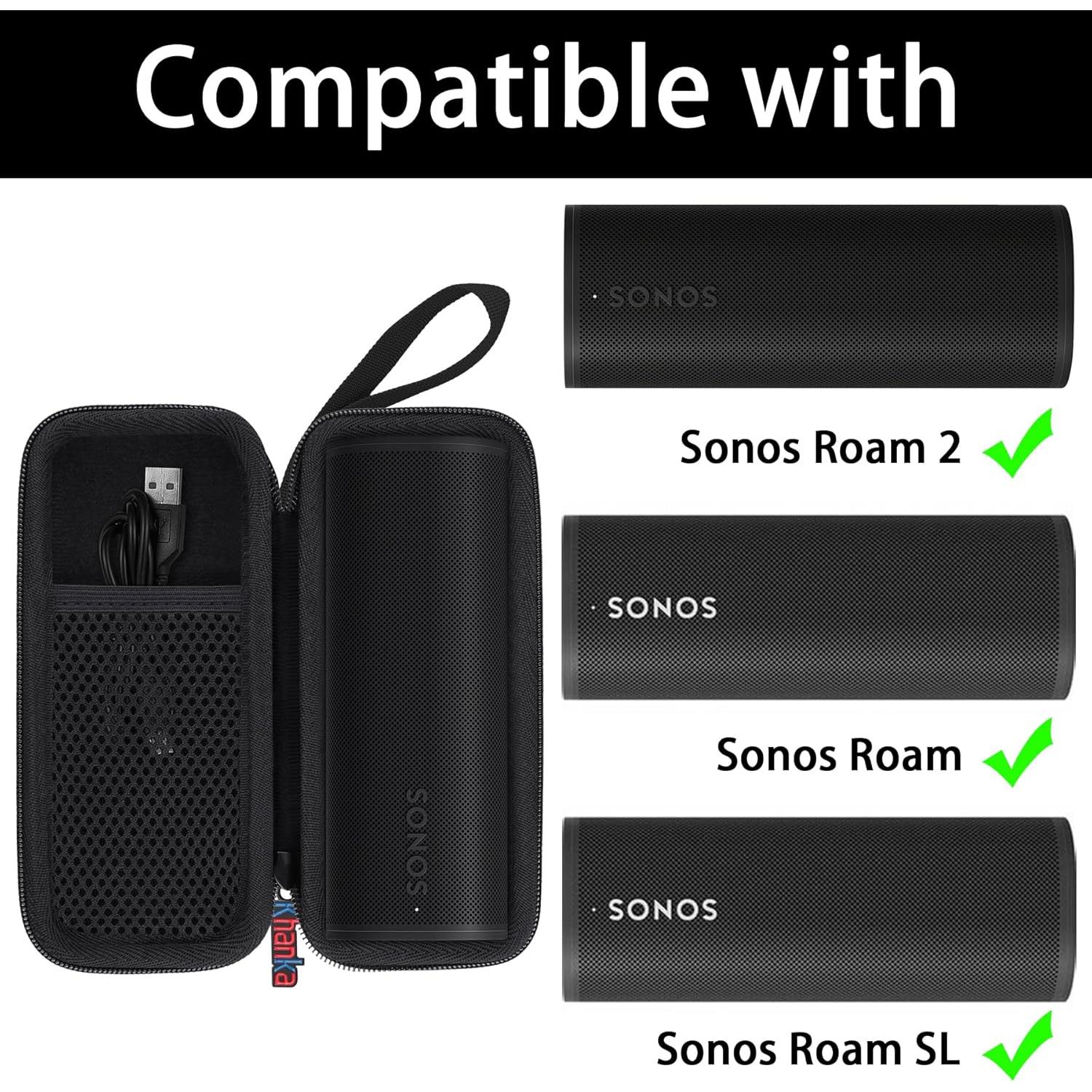 Funda Dura Khanka para Altavoz Bluetooth Sonos Roam 2 - Negro