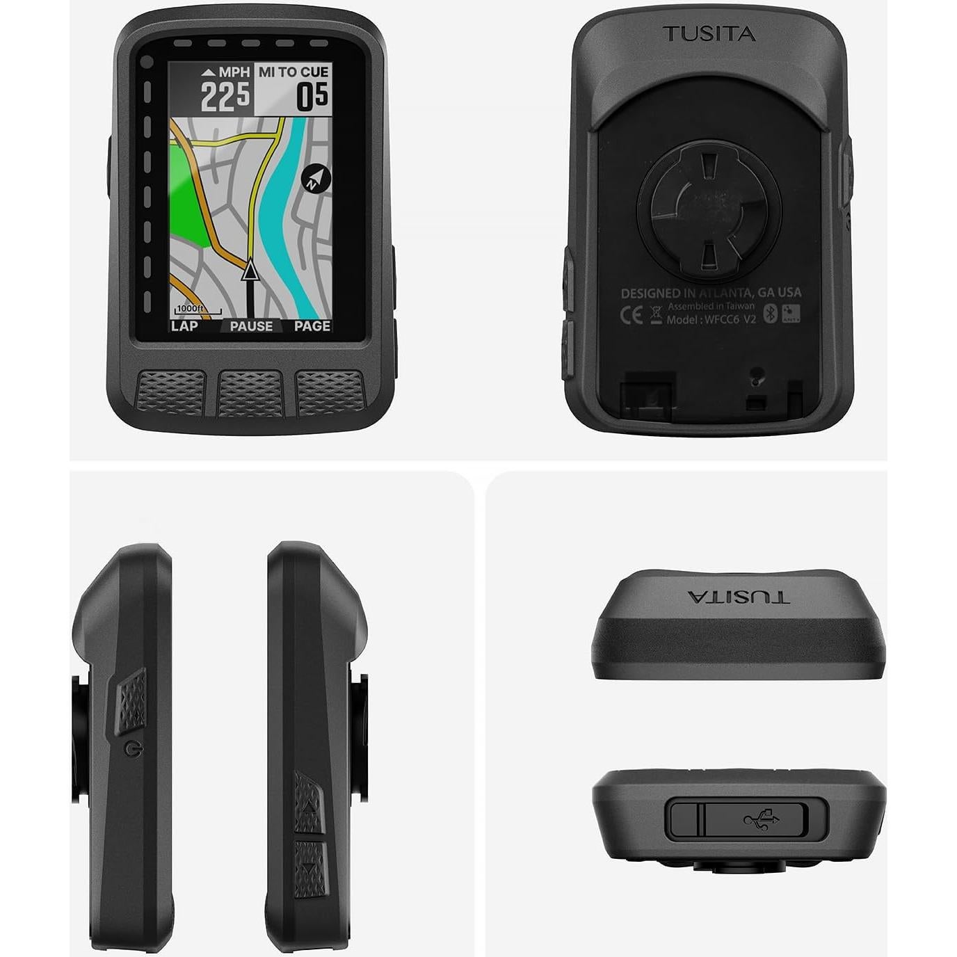 Funda de Silicona TUSITA para Wahoo ELEMNT ROAM V2 - Protección Completa