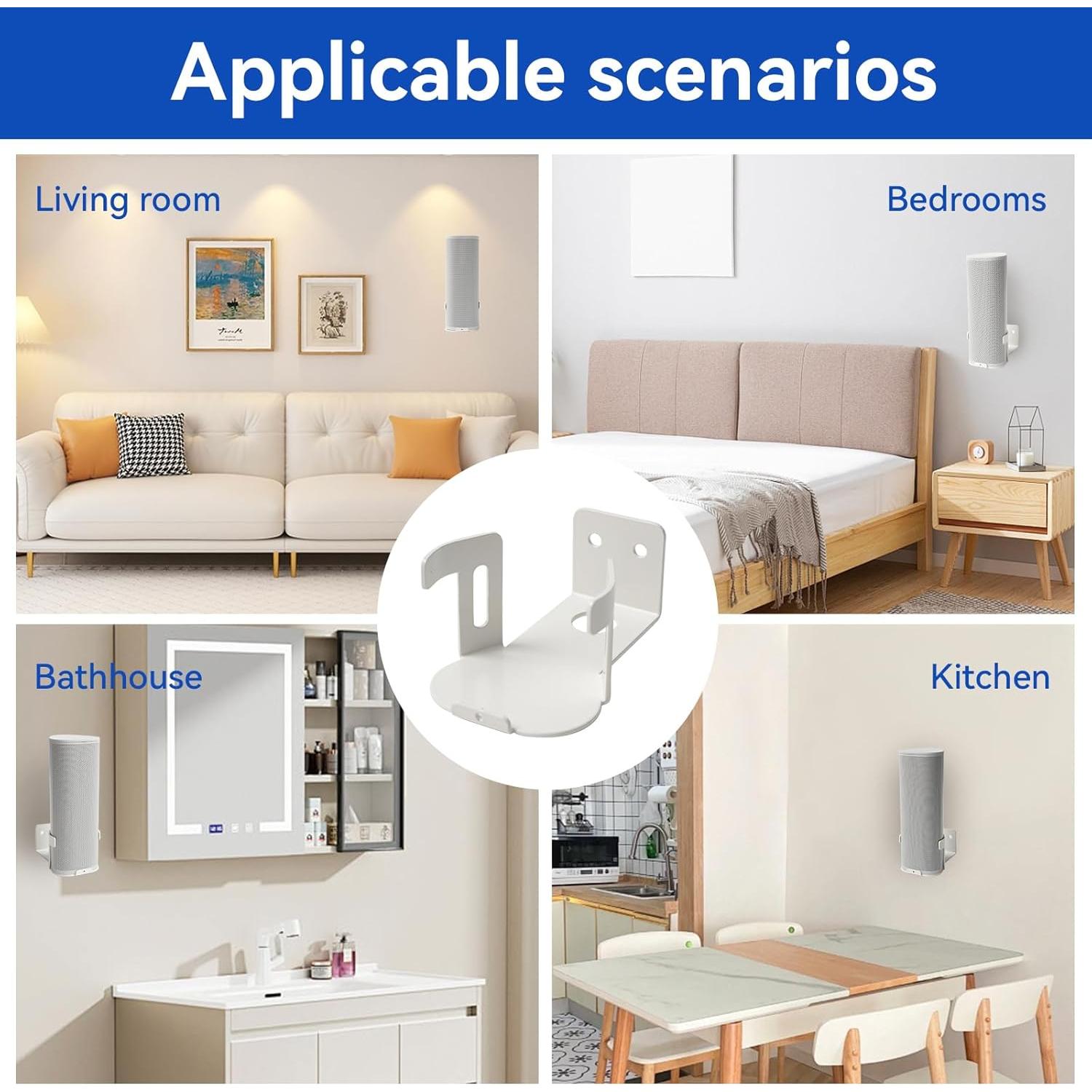 Soporte de Pared Metálico Shinar para Sonos Roam 1/2 - Blanco