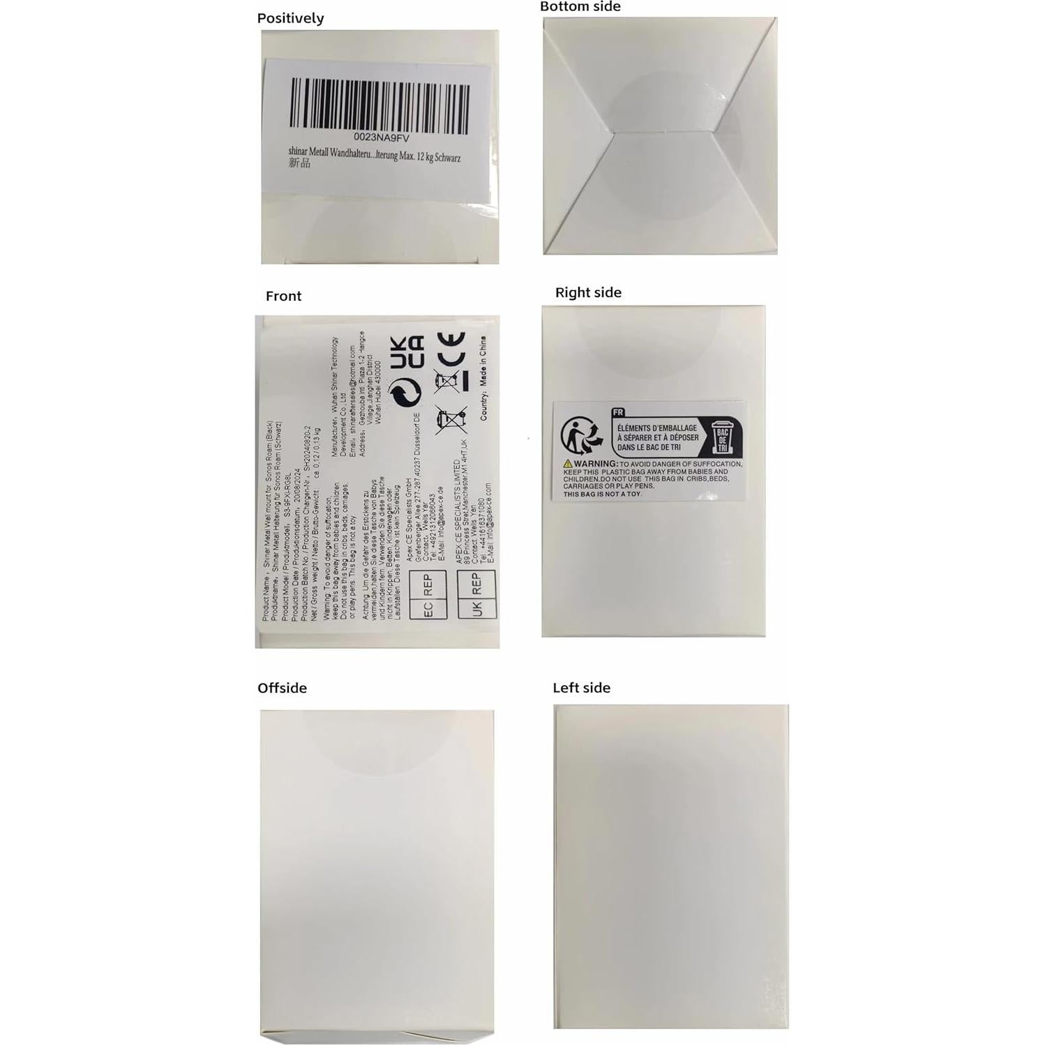 Soporte de Pared Metálico Shinar para Sonos Roam 1/2 - Blanco