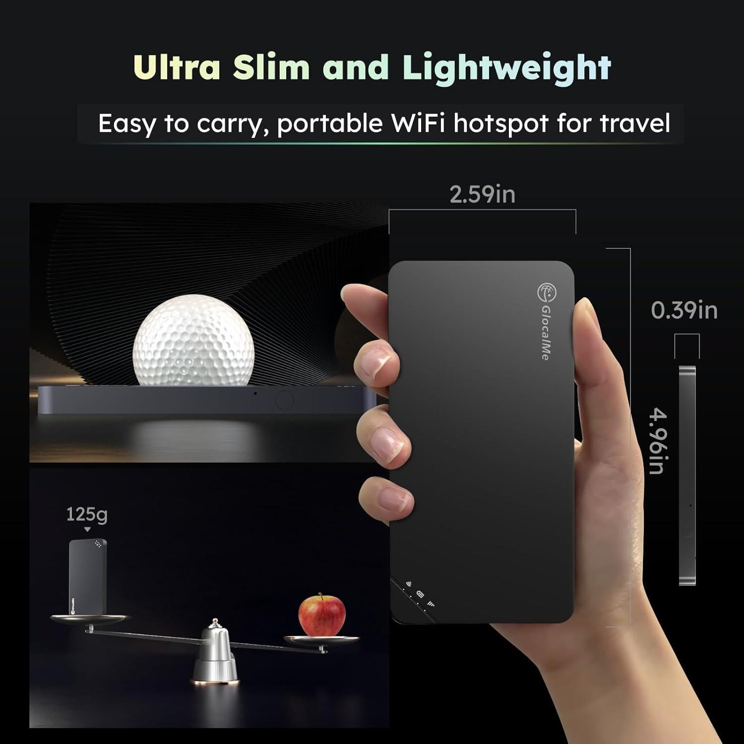 GlocalMe U3 Hotspot Móvil 4G LTE 10GB para Viajes