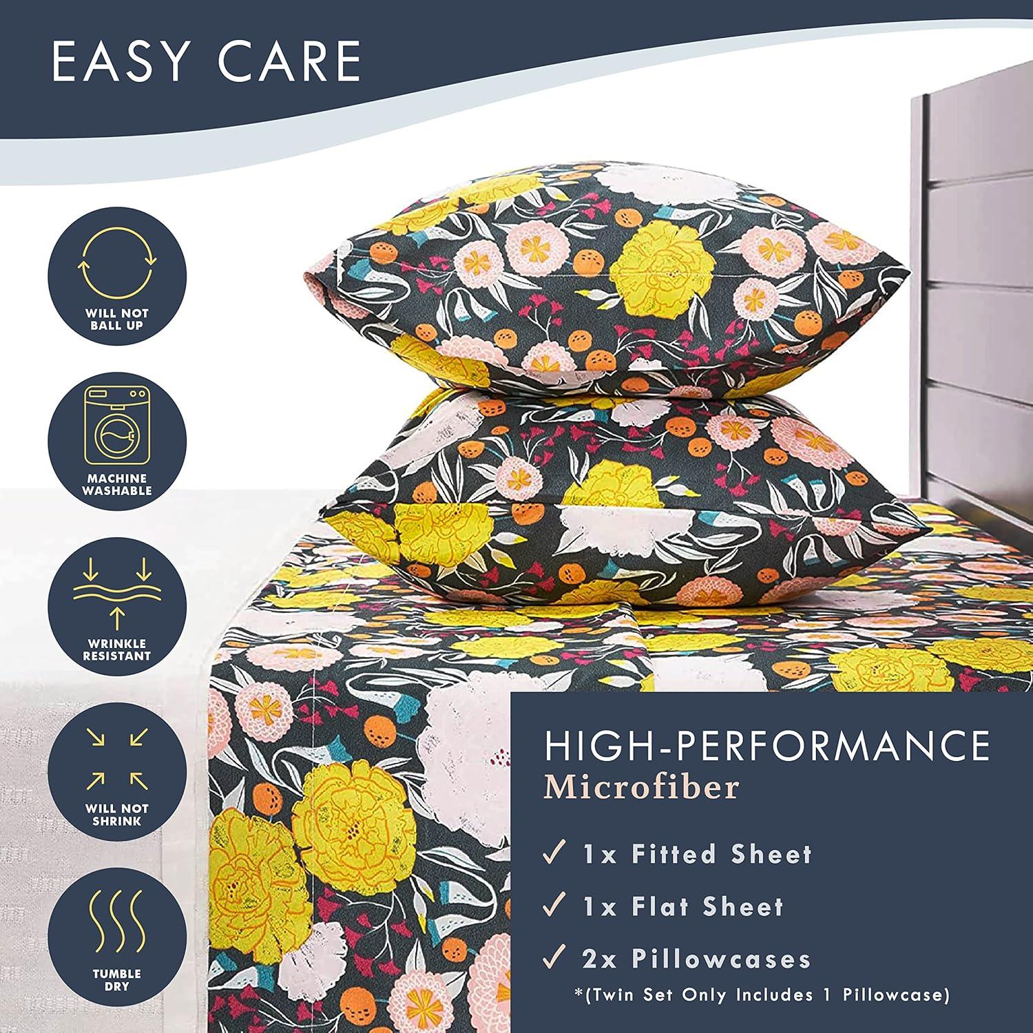 Juego de Sábanas Completo Donde los Lunares Vagan Floral