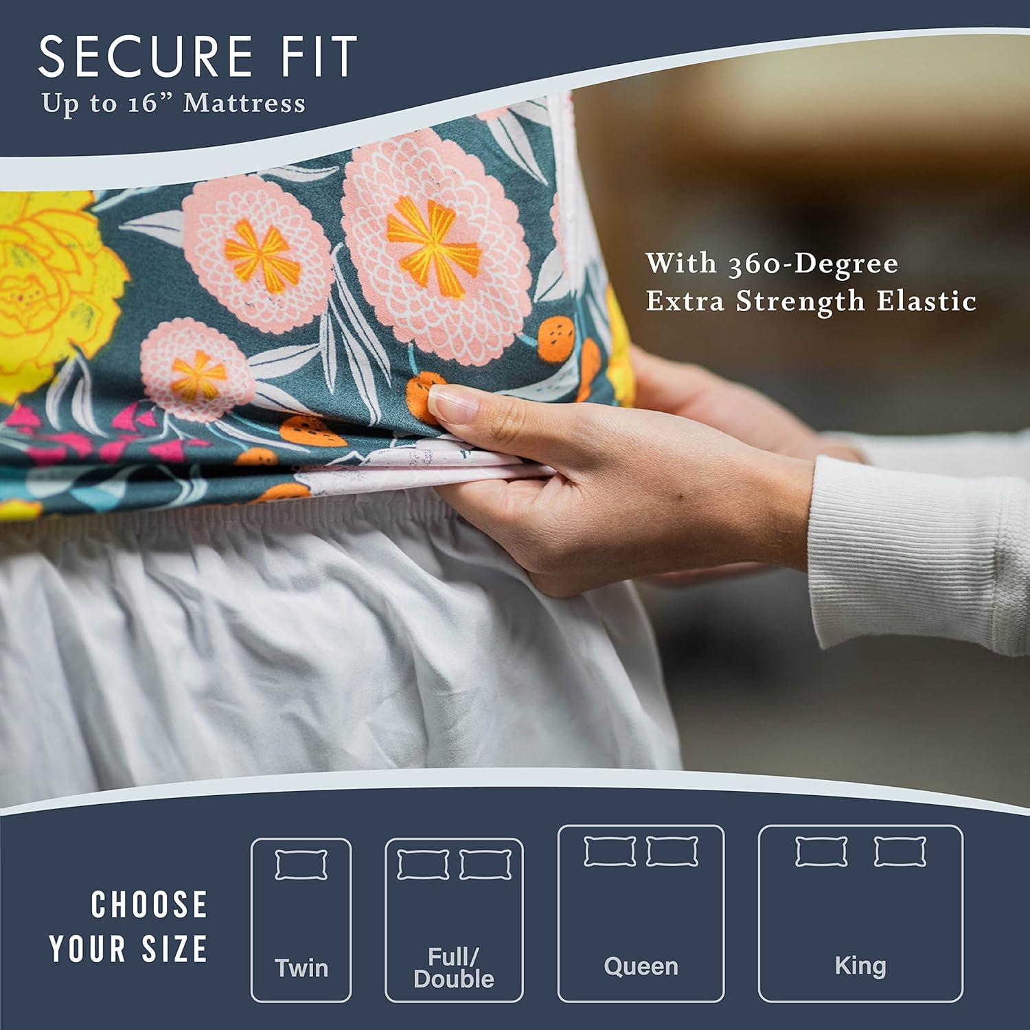 Juego de Sábanas Completo Donde los Lunares Vagan Floral