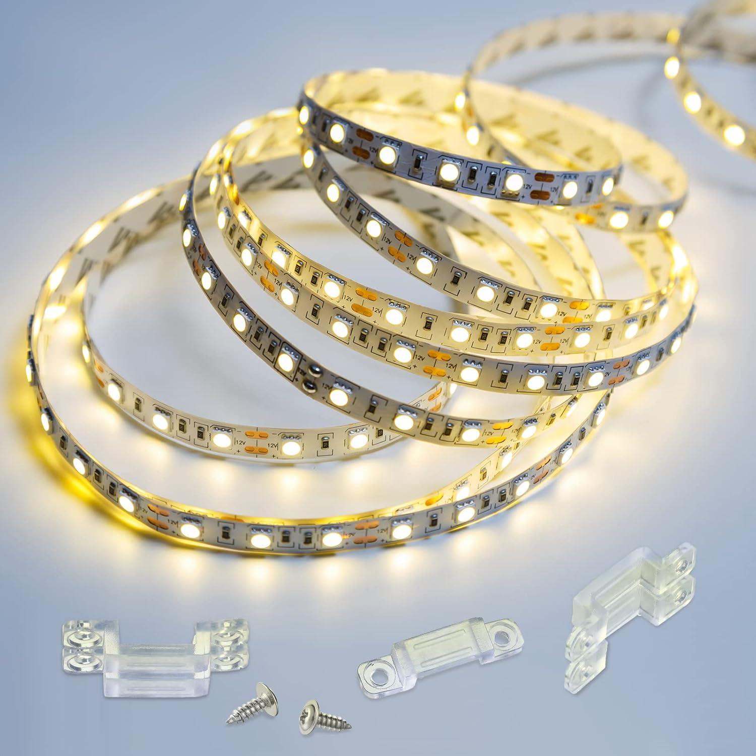 Soportes de Montaje Qunclay para Tiras LED 12 mm - 100 Clips y Tornillos