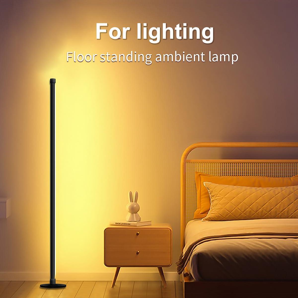 Lámpara de Piso LED RGB Inteligente 160 cm con Control Remoto