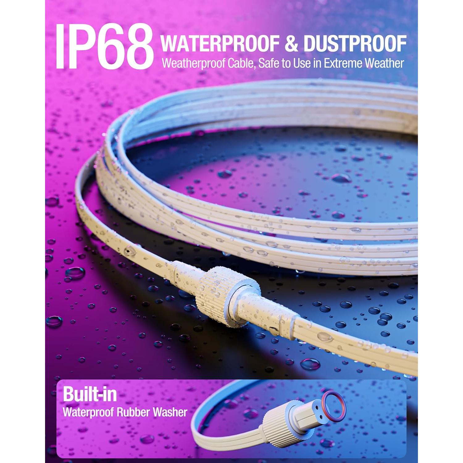 Cable de Extensión de 3m Govee IP68 para Luces Exteriores