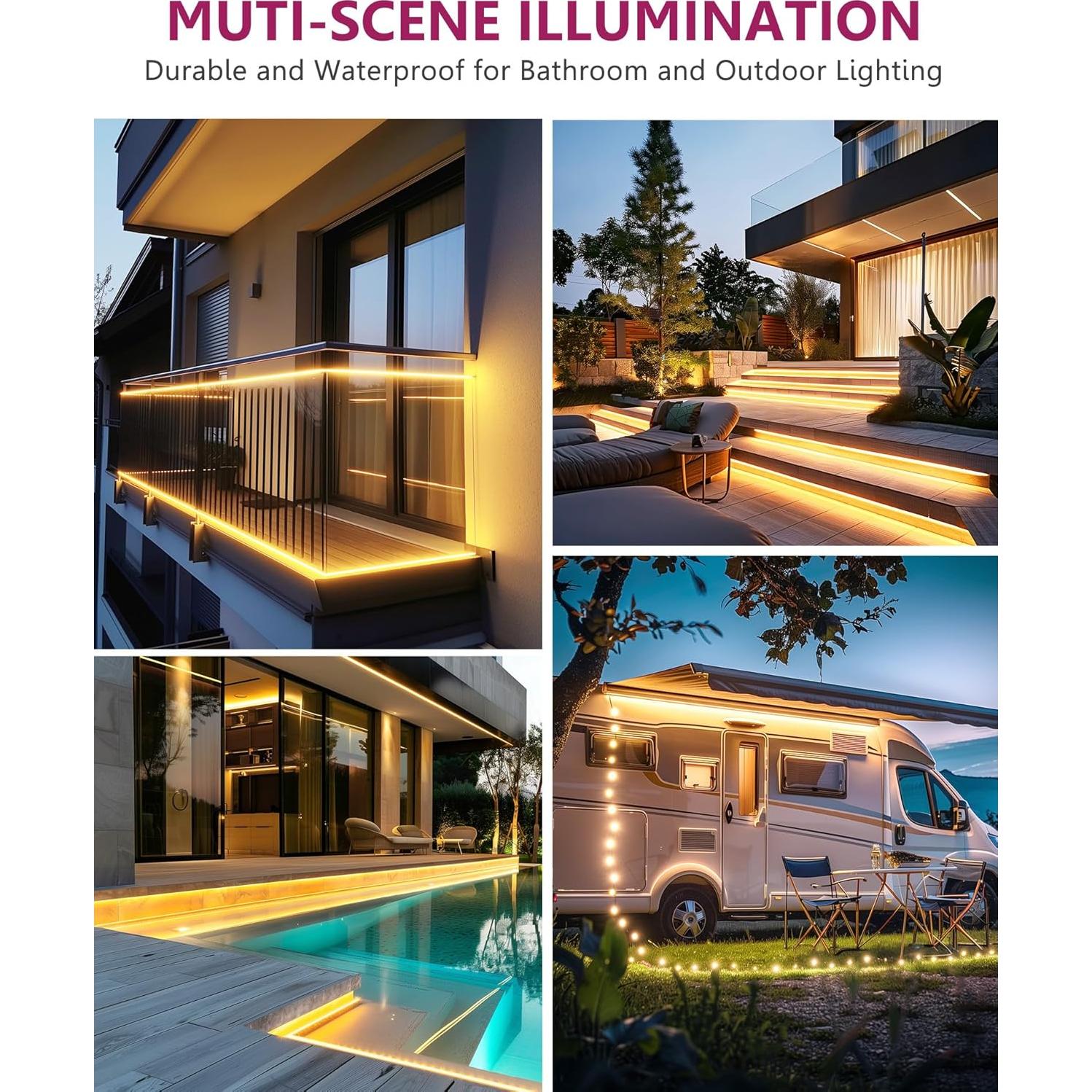 Tira de Luz LED COB 5m EMITEVER 2700K IP67 Regulable